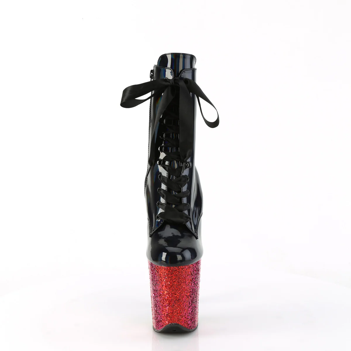 Black 8 Inch Dancer Platform Ankle Boots -  Pleaser FLAMINGO-1020HG - Image 2
