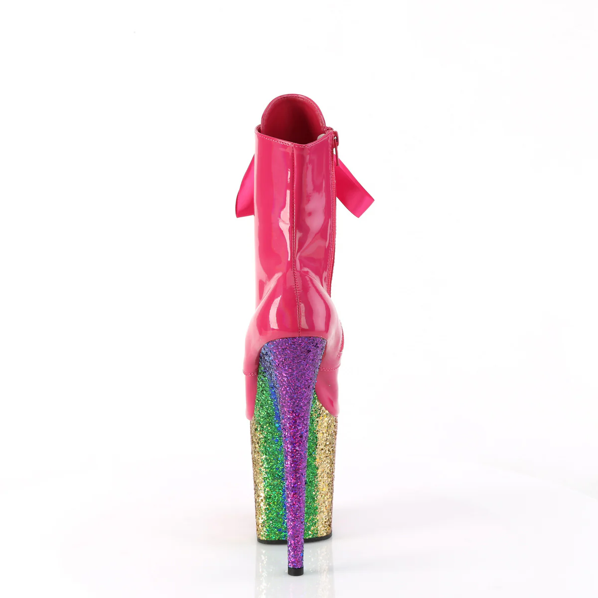 H. Pink 8 Inch Exotic Dance Ankle Boots - Pleaser FLAMINGO-1020HG - Image 4