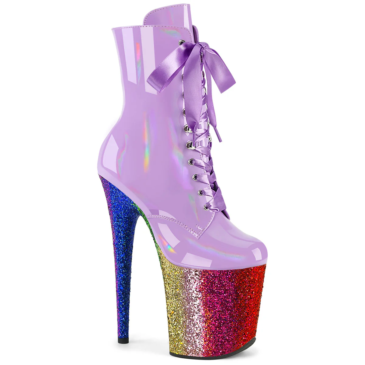 Lavender 8 Inch Strippers Ankle Boots - Pleaser FLAMINGO-1020HG