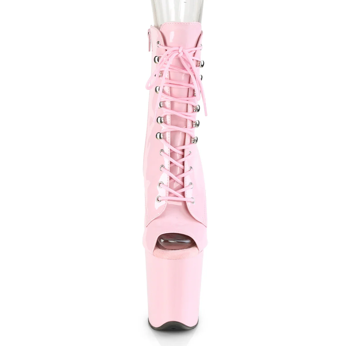 Baby Pink 8 Inch Exotic Dancer Ankle Boots -  Pleaser FLAMINGO-1021 - Image 2