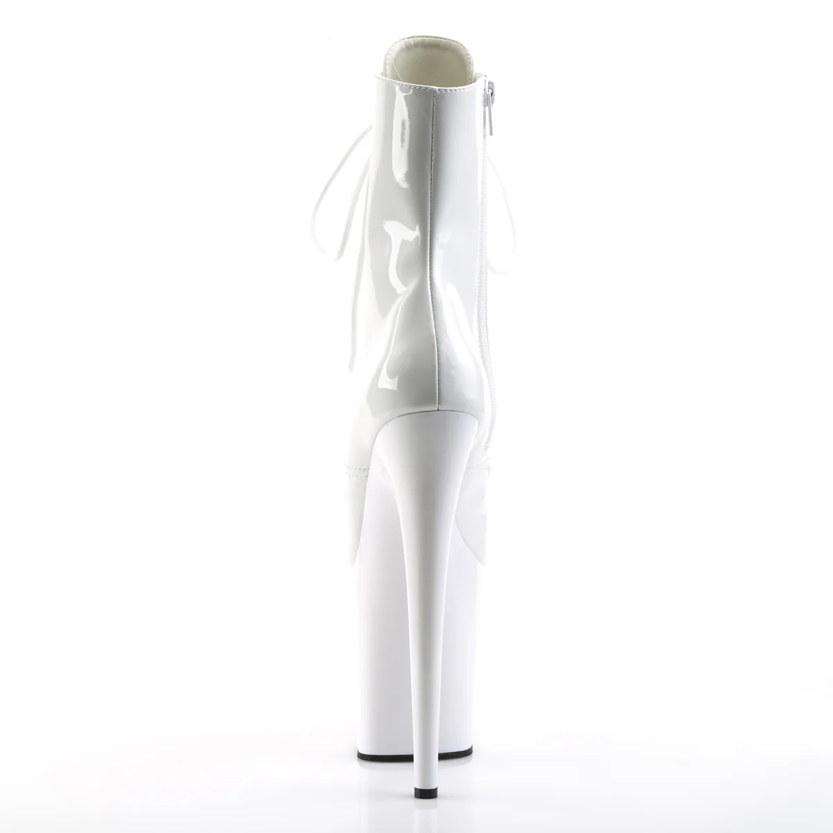 White 8 Inch Exotic Dancing Ankle Boots -  Pleaser FLAMINGO-1021 - Image 4