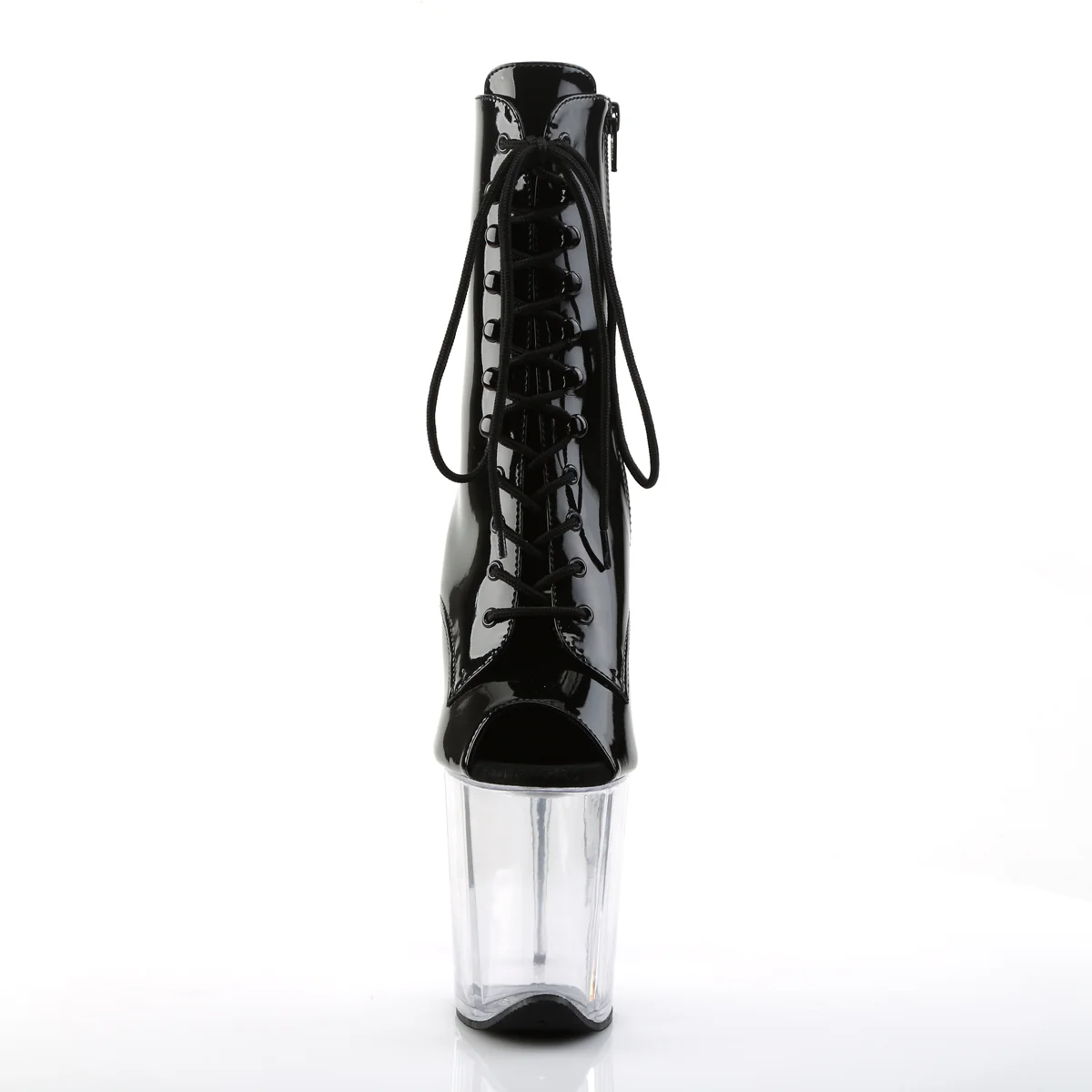 Black 8 Inch Pole Dancer Ankle Boots -  Pleaser FLAMINGO-1021 - Image 2