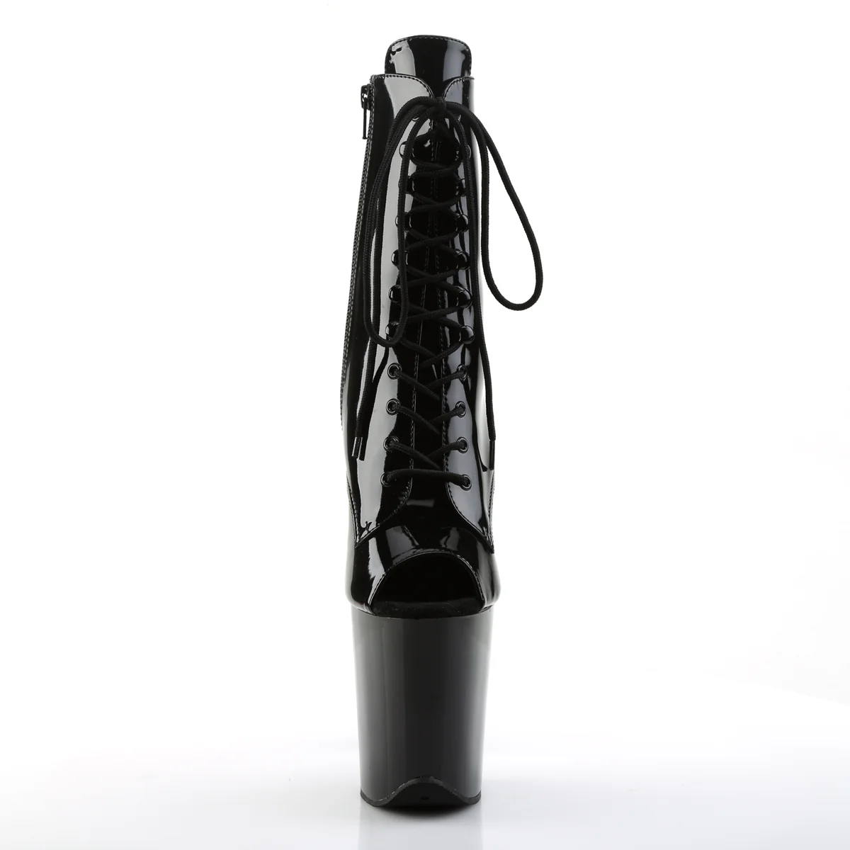 Black 8 Inch Pole Dancing Ankle Boots -  Pleaser FLAMINGO-1021 - Image 2