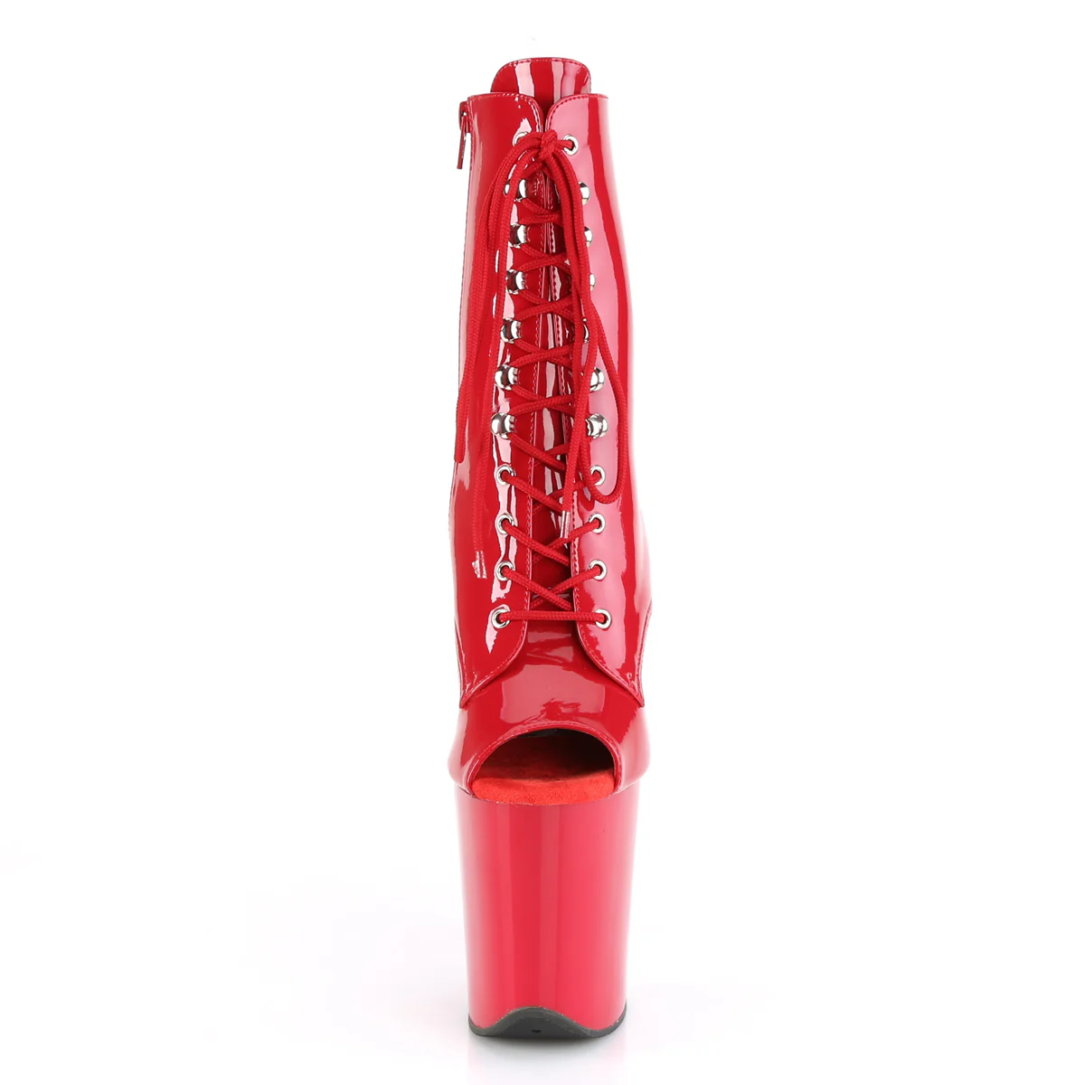 Red 8 Inch Exotic Dance Ankle Boots -  Pleaser FLAMINGO-1021 - Image 2