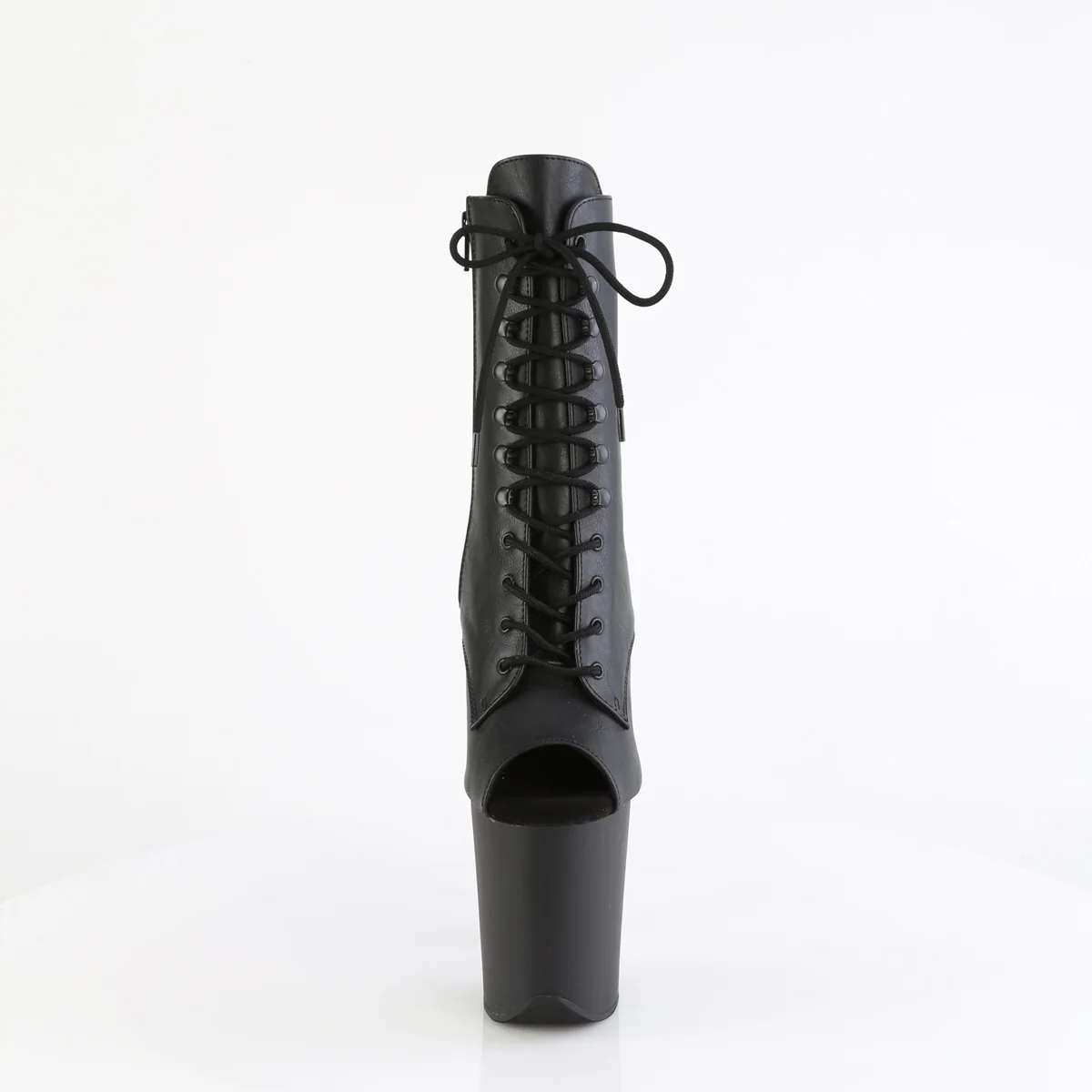 Black 8 Inch Pole Dance Ankle Boots -  Pleaser FLAMINGO-1021 - Image 2