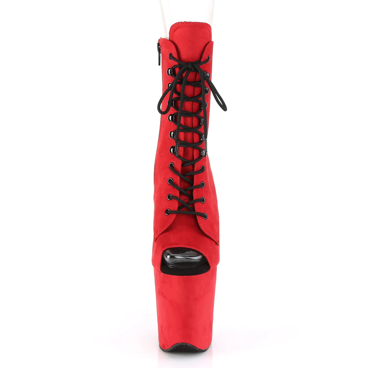 Red 8 Inch Exotic Dancing Ankle Boots - Pleaser FLAMINGO-1021FS - Image 2