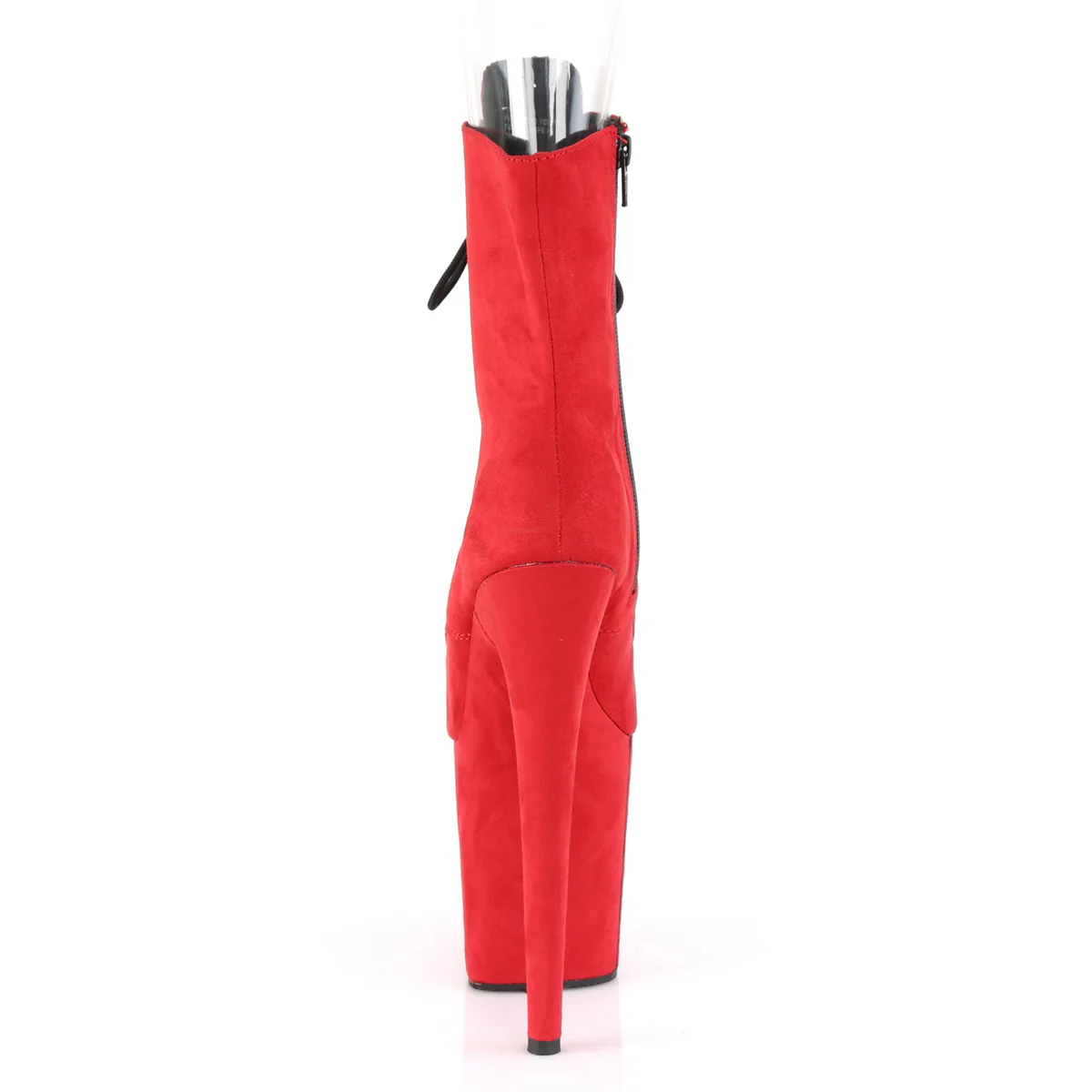 Red 8 Inch Exotic Dancing Ankle Boots - Pleaser FLAMINGO-1021FS - Image 4