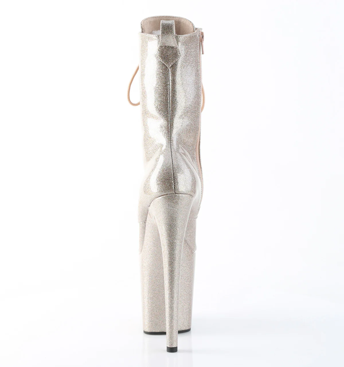 Champagne Glitter 8 Inch Exotic Dancing Ankle Boots - Pleaser FLAMINGO-1040GP - Image 4