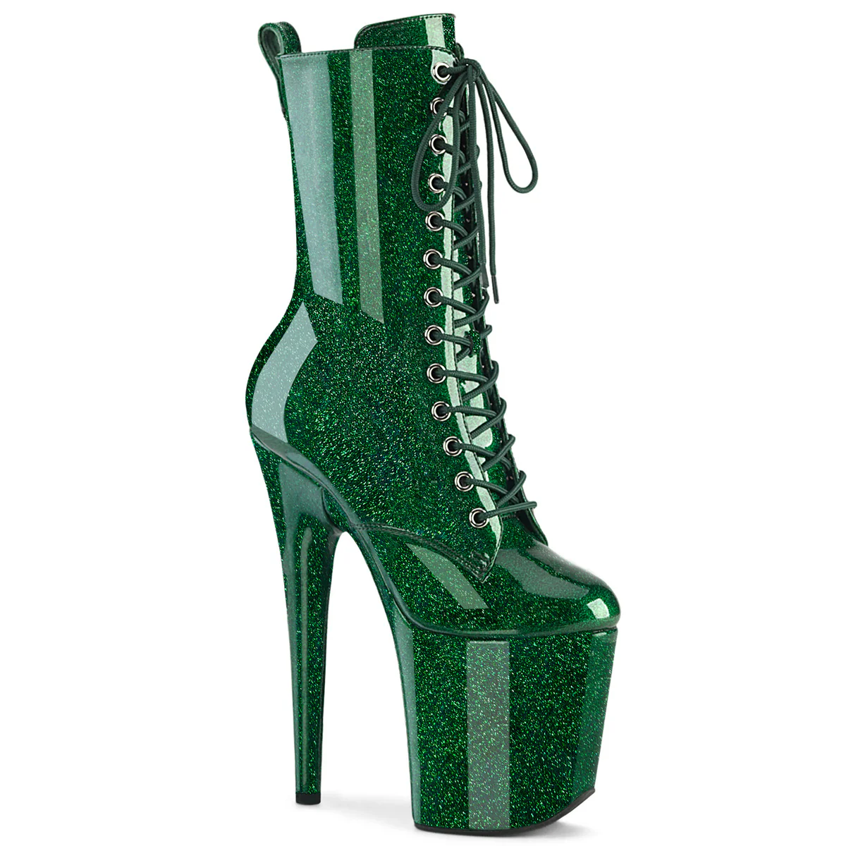 Emerald Green 8 Inch Pole Dance Ankle Boots - Pleaser FLAMINGO-1040GP