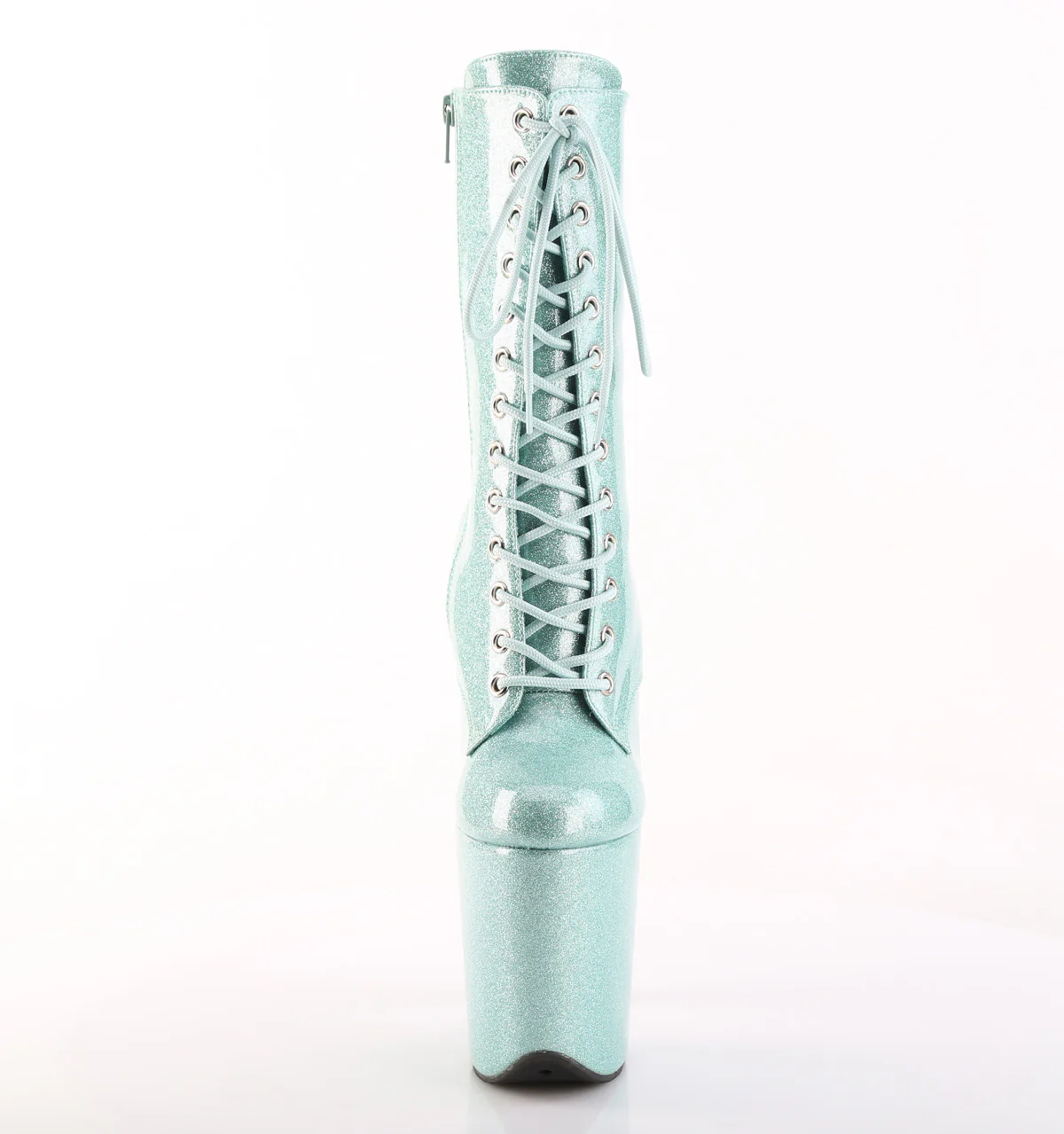 Mint Glitter 8 Inch Pole Dancer Ankle Boots - Pleaser FLAMINGO-1040GP - Image 2
