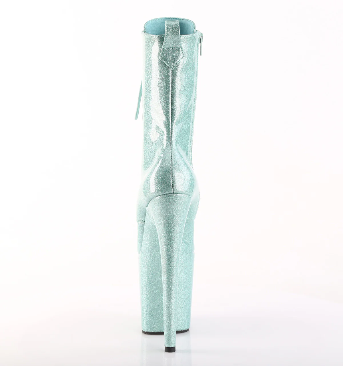 Mint Glitter 8 Inch Pole Dancer Ankle Boots - Pleaser FLAMINGO-1040GP - Image 4