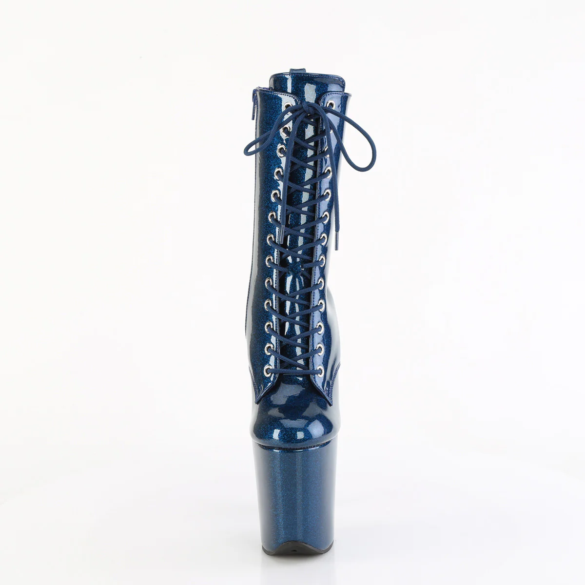 FLAMINGO-1040GP Pleaser Navy Blue Glitter Pole Dancing Ankle Boots - Image 2