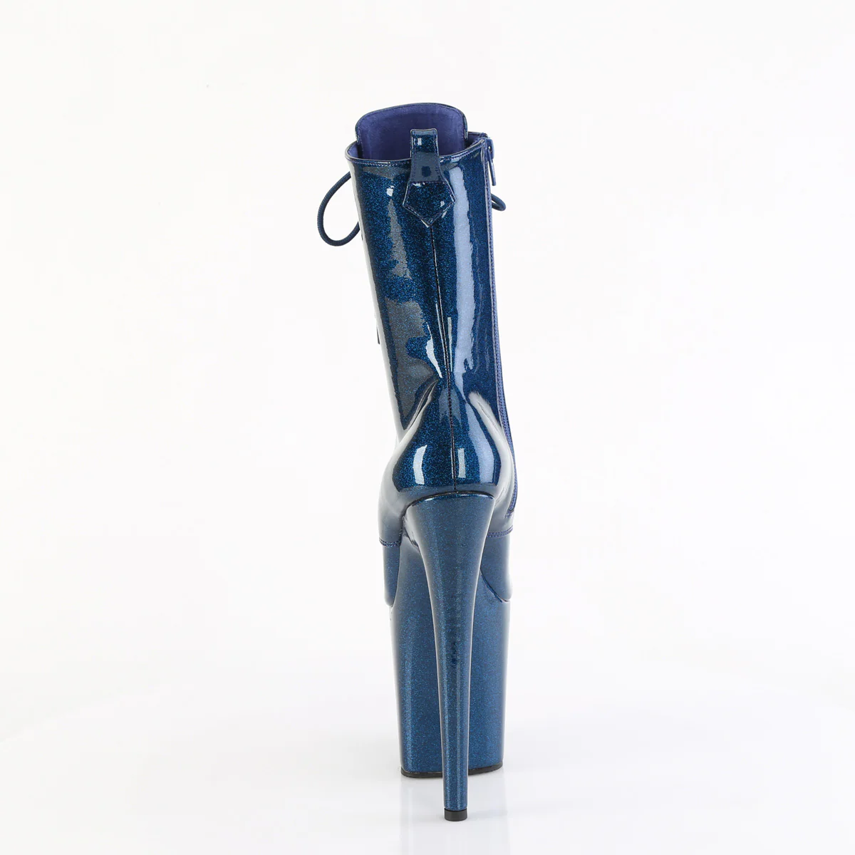 FLAMINGO-1040GP Pleaser Navy Blue Glitter Pole Dancing Ankle Boots - Image 4