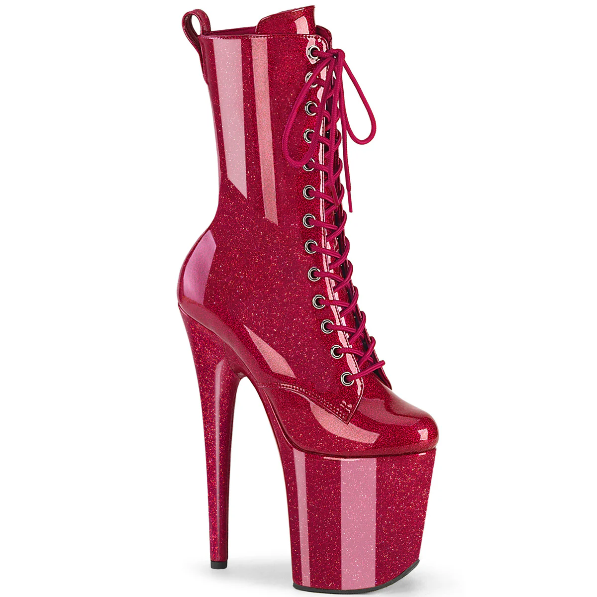 Fuchsia 8 Inch Platform Pole Ankle Boots - Pleaser FLAMINGO-1040GP