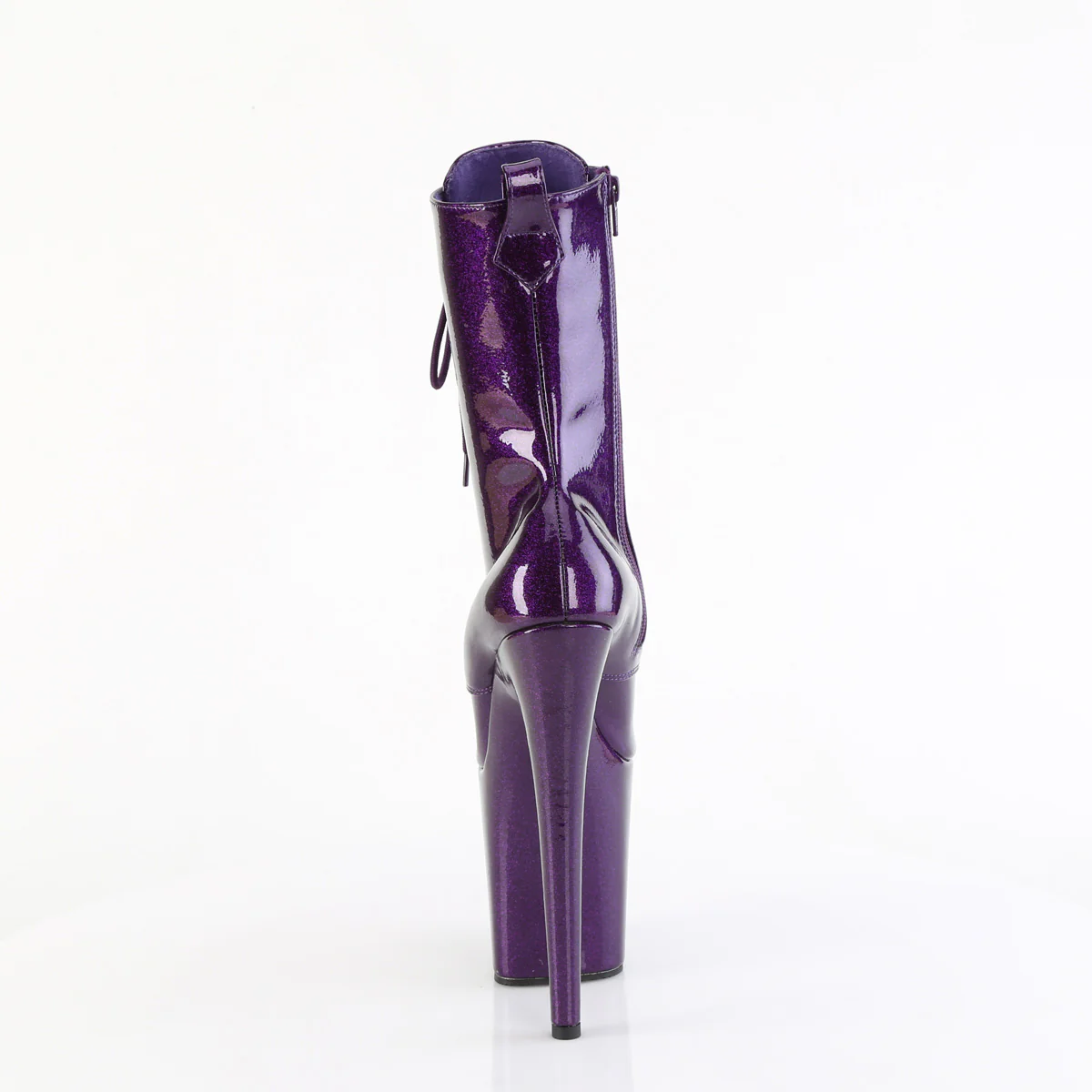 Purple Glitter 8 Inch Exotic Dancer Ankle Boots - Pleaser FLAMINGO-1040GP - Image 4
