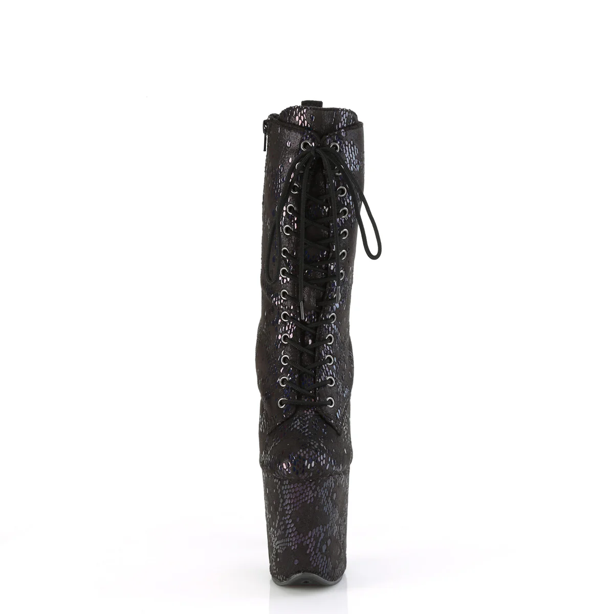 Black 8 Inch Exotic Dance Ankle Boots - Pleaser FLAMINGO-1040SPF - Image 2