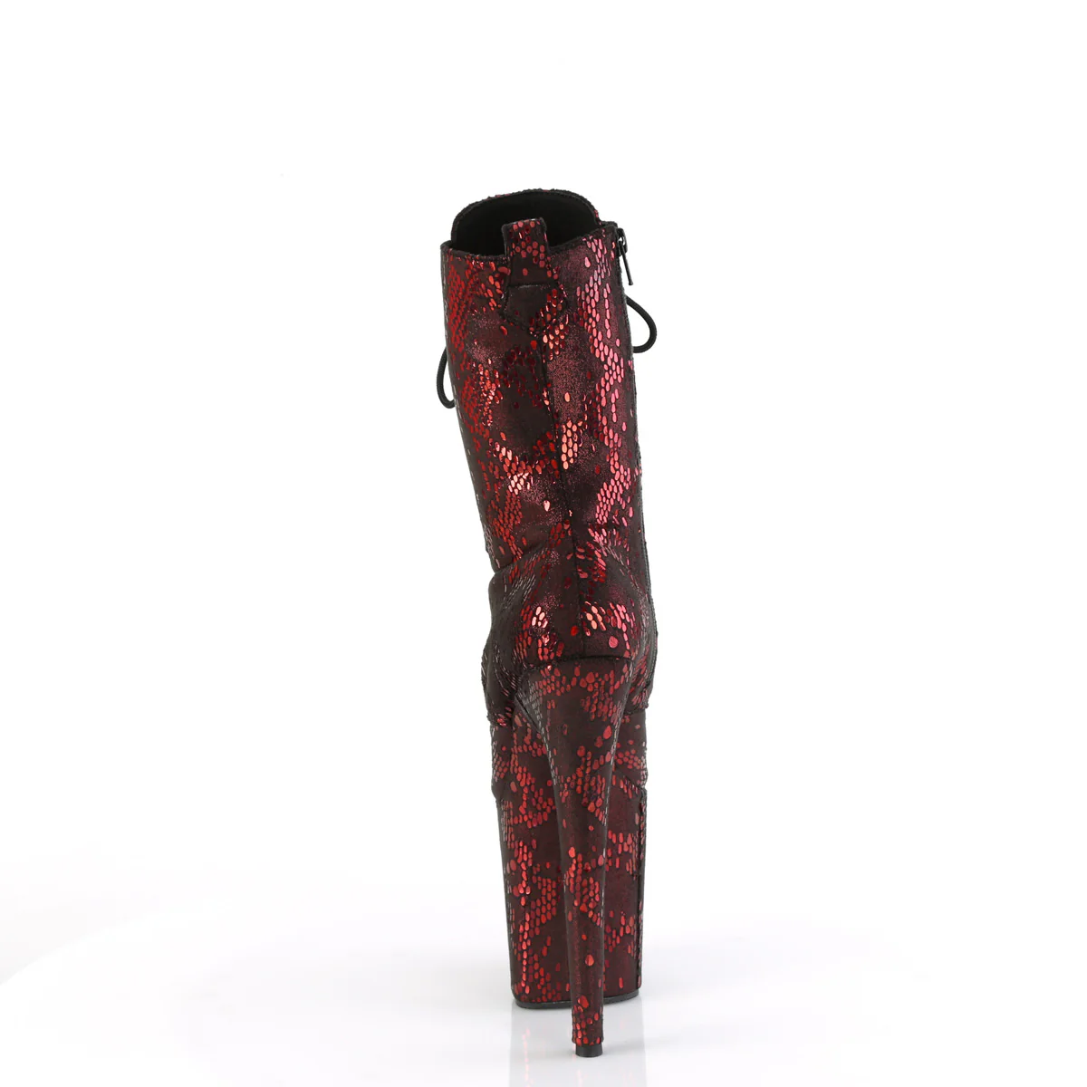 Red 8 Inch Exotic Dancing Ankle Boots - Pleaser FLAMINGO-1040SPF - Image 4