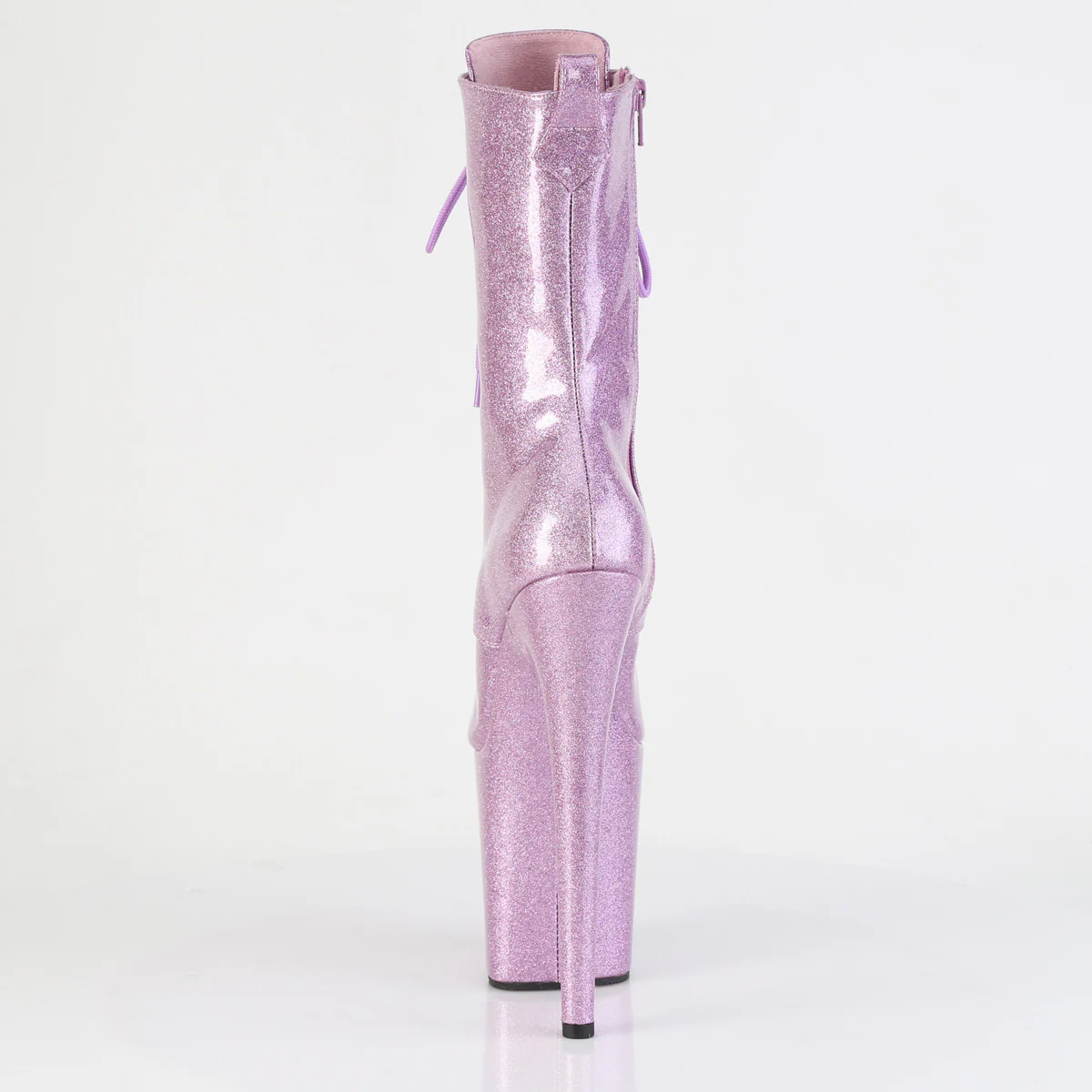 Lilac Glitter 8 Inch Pole Dancing Ankle Boots - Pleaser FLAMINGO-1041GP - Image 4