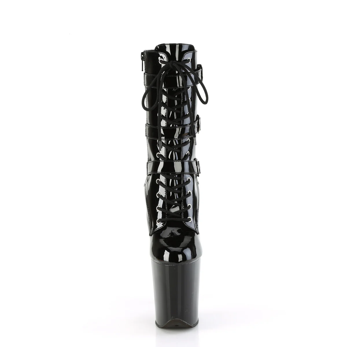 Black 8 Inch Pole Dance Ankle Boots -  Pleaser FLAMINGO-1043 - Image 2