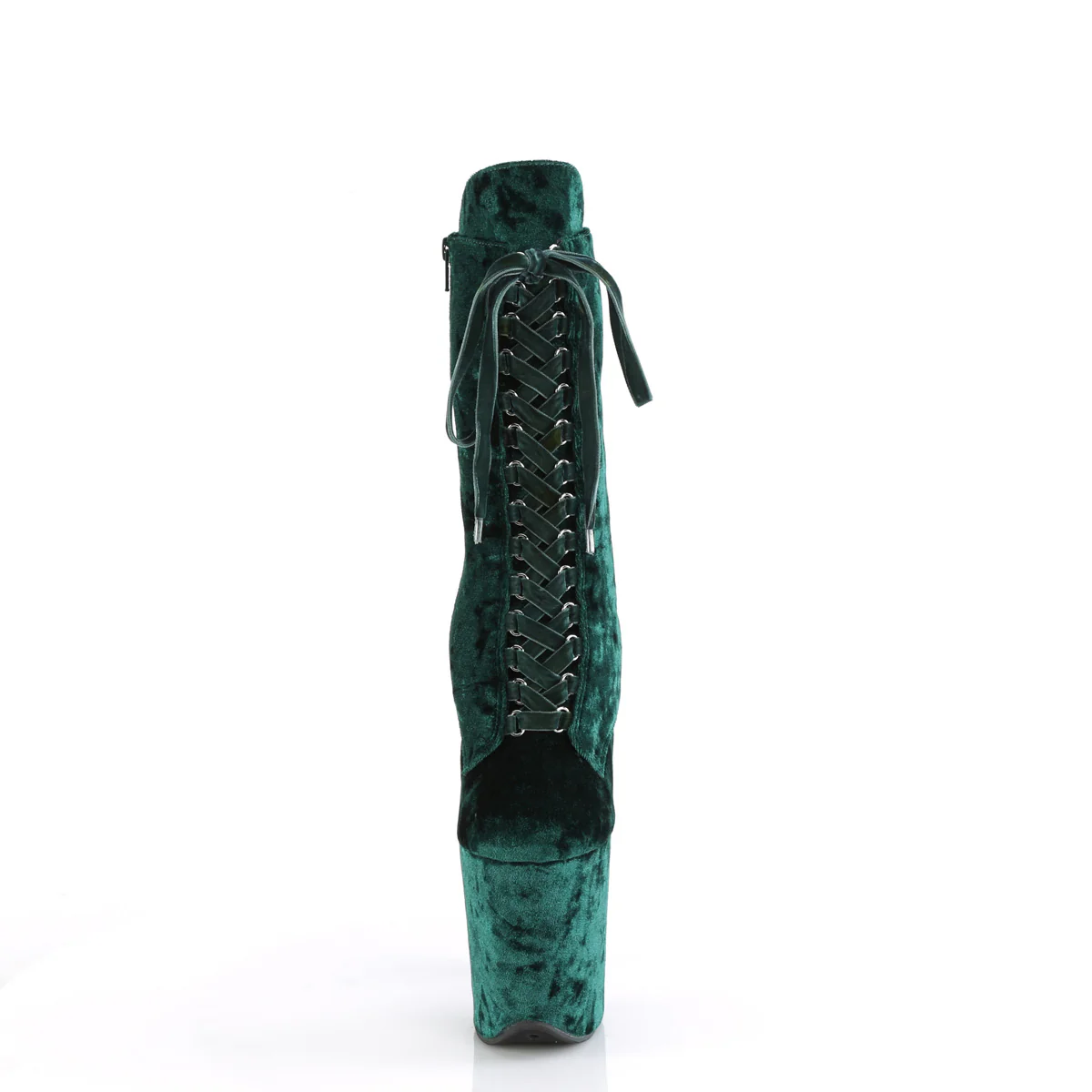 Emerald Green 8 Inch Strippers Ankle Boots -  Pleaser FLAMINGO-1045VEL - Image 2