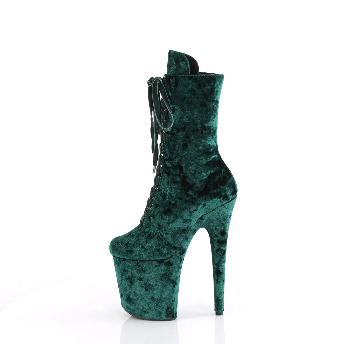 Emerald Green 8 Inch Strippers Ankle Boots -  Pleaser FLAMINGO-1045VEL - Image 3