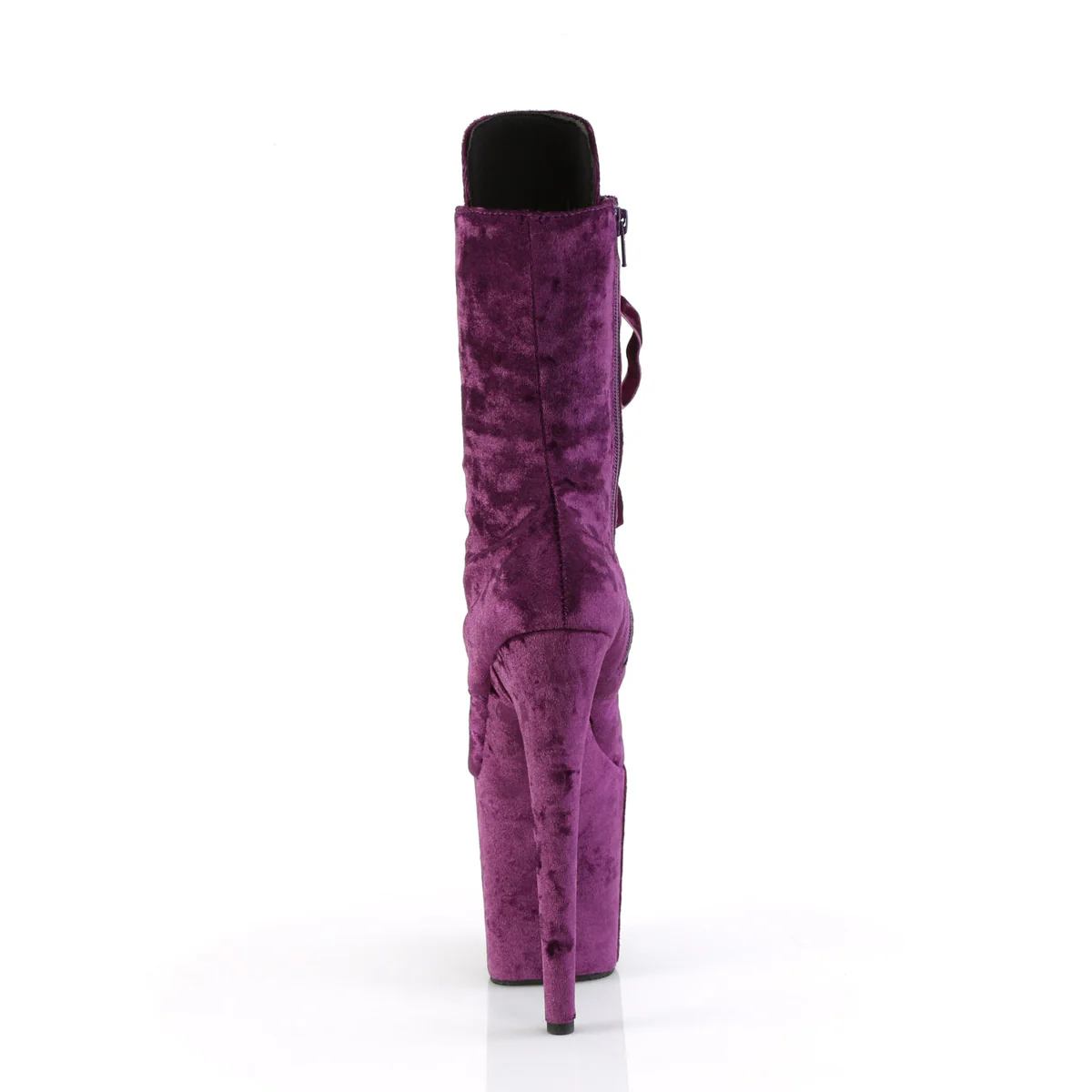 Purple 8 Inch Platform Pole Ankle Boots -  Pleaser FLAMINGO-1045VEL - Image 4