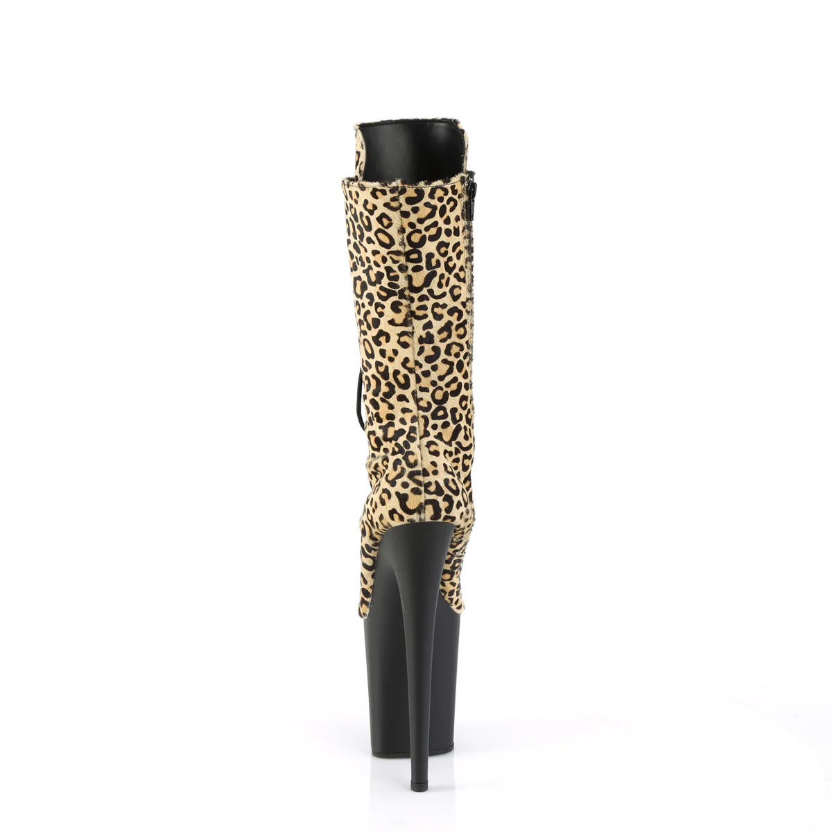 Leopard Print 8 Inch Pole Dance Ankle Boots -  Pleaser FLAMINGO-1050LP - Image 4