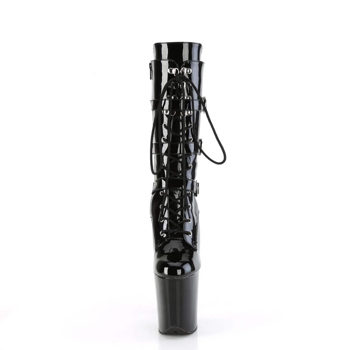 Black 8 Inch Pole Dancing Ankle Boots - Pleaser FLAMINGO-1053 - Image 2