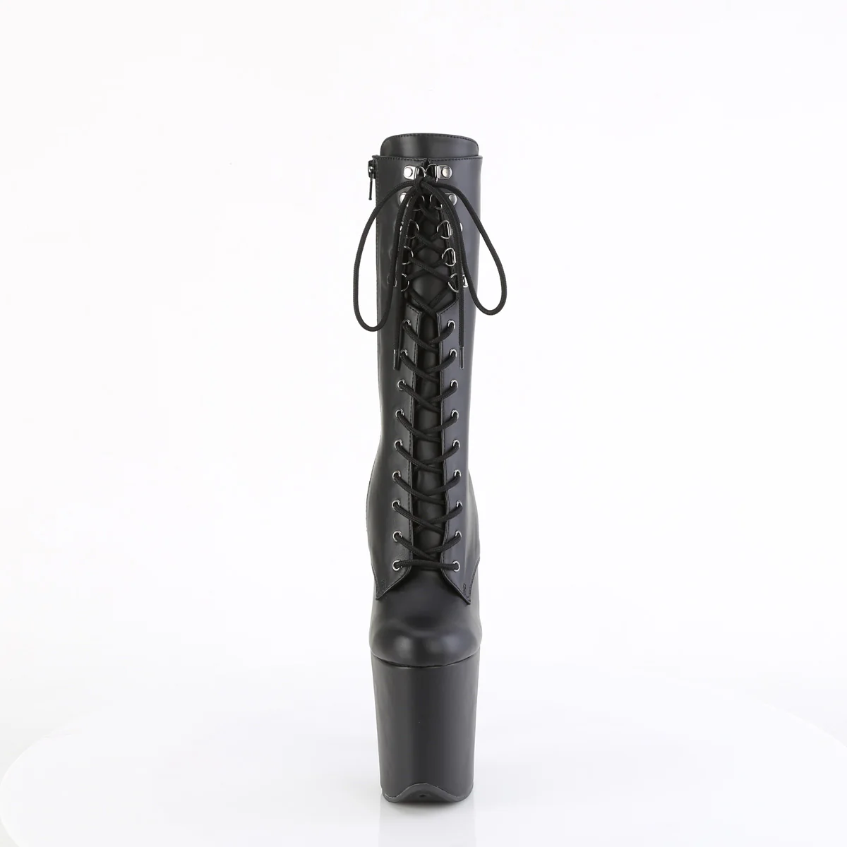 Black 8 Inch Pole Dance Ankle Boots - Pleaser FLAMINGO-1054 - Image 2