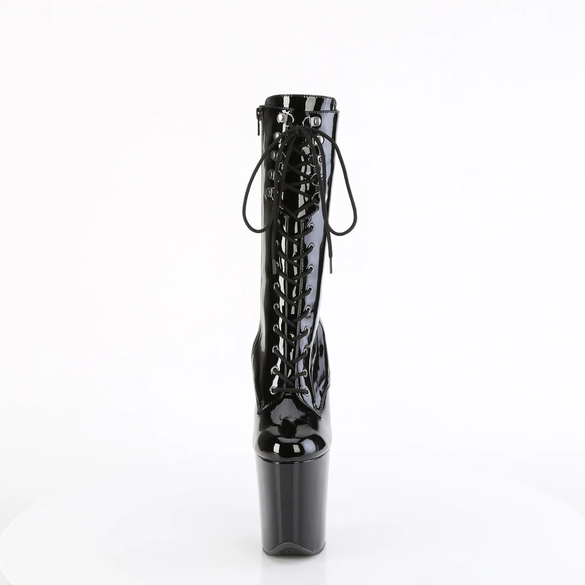 Black 8 Inch Dancer Platform Ankle Boots - Pleaser FLAMINGO-1054 - Image 2