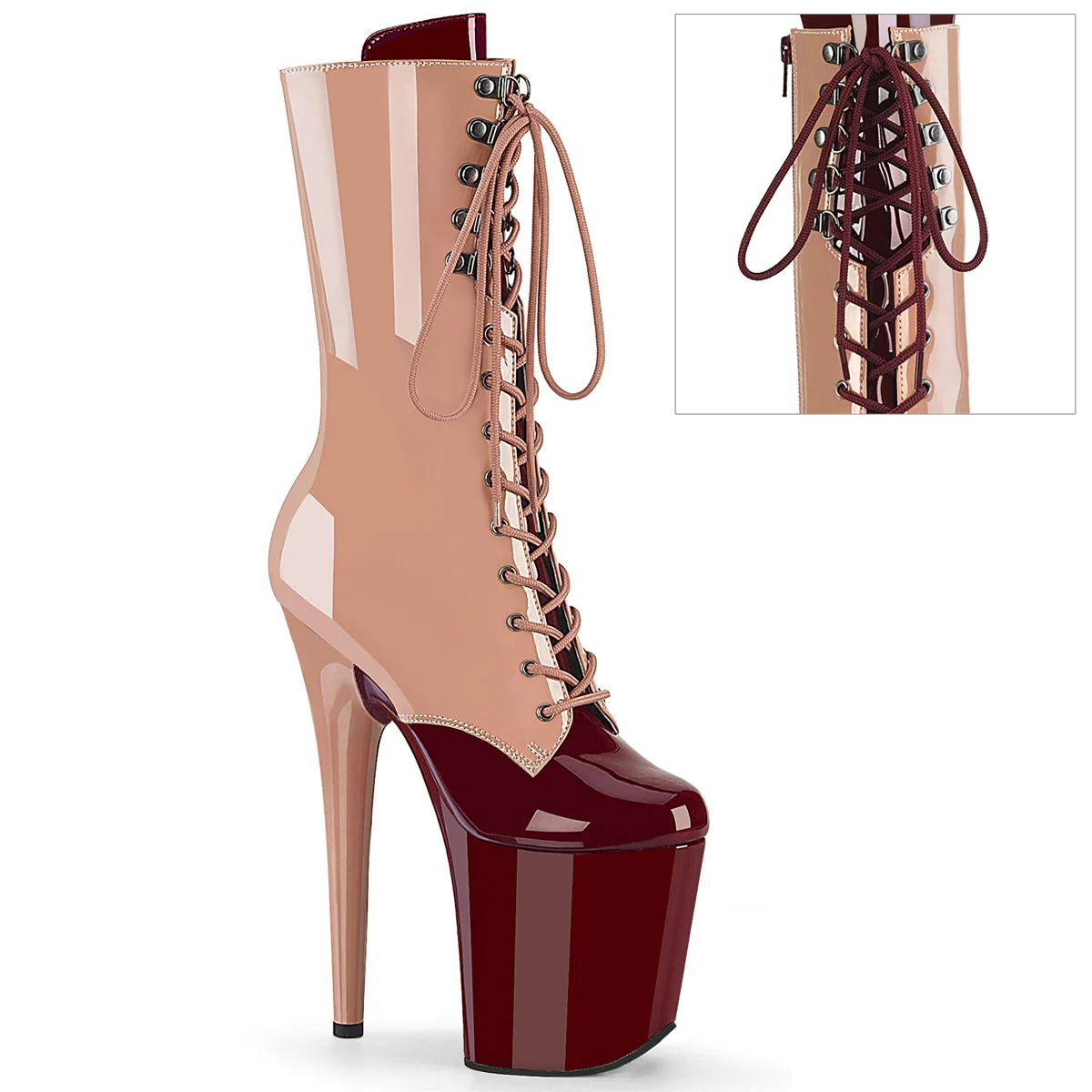 Blush 8 Inch Exotic Dance Ankle Boots - Pleaser FLAMINGO-1054DC