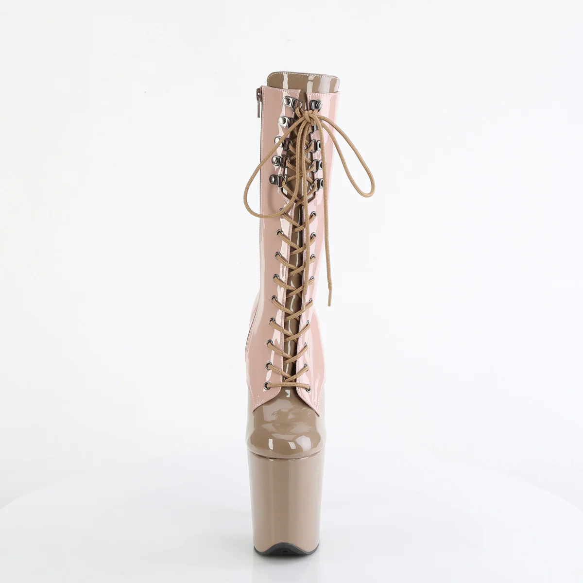 Dusty Pink 8 Inch Strippers Ankle Boots - Pleaser FLAMINGO-1054DC - Image 2