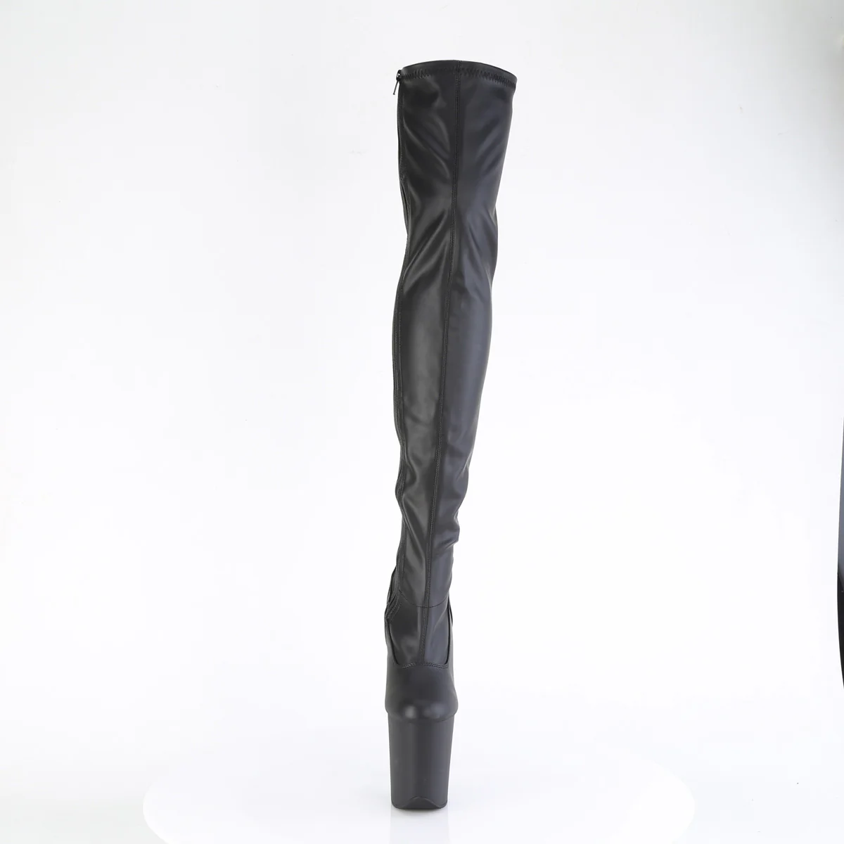 Black 8 Inch Exotic Dancer Thigh High boots - Pleaser FLAMINGO-3000 - Image 2