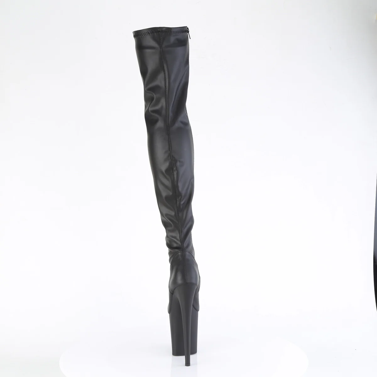 Black 8 Inch Exotic Dancer Thigh High boots - Pleaser FLAMINGO-3000 - Image 4