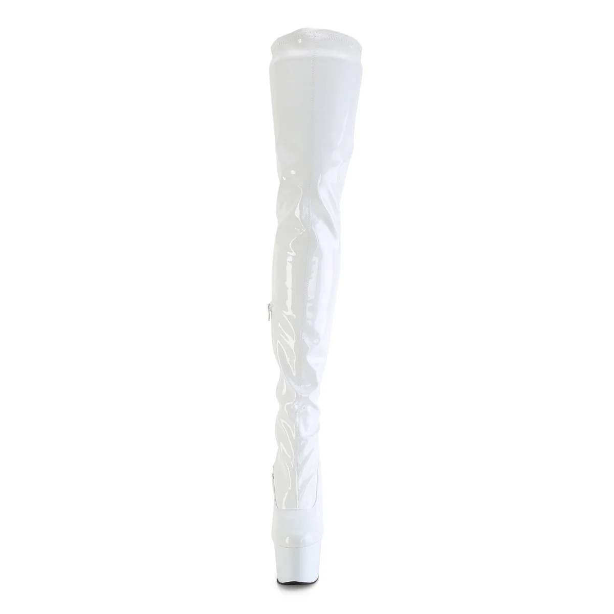 White 8 Inch Dancer Platform Thigh High boots - Pleaser FLAMINGO-3000 - Image 2