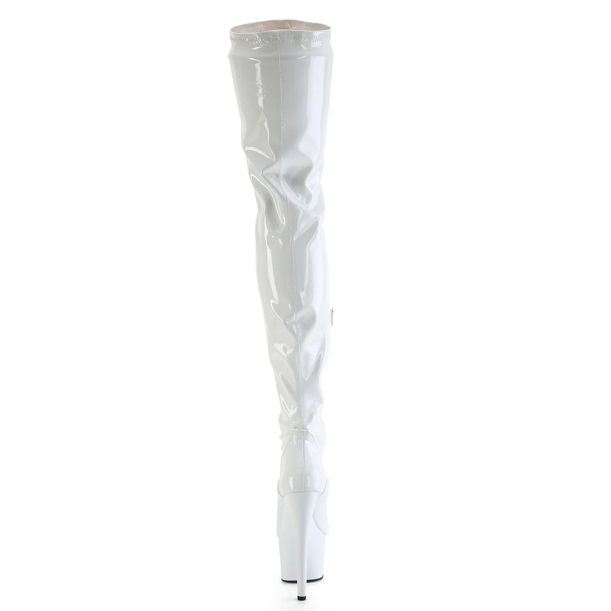 White 8 Inch Dancer Platform Thigh High boots - Pleaser FLAMINGO-3000 - Image 4