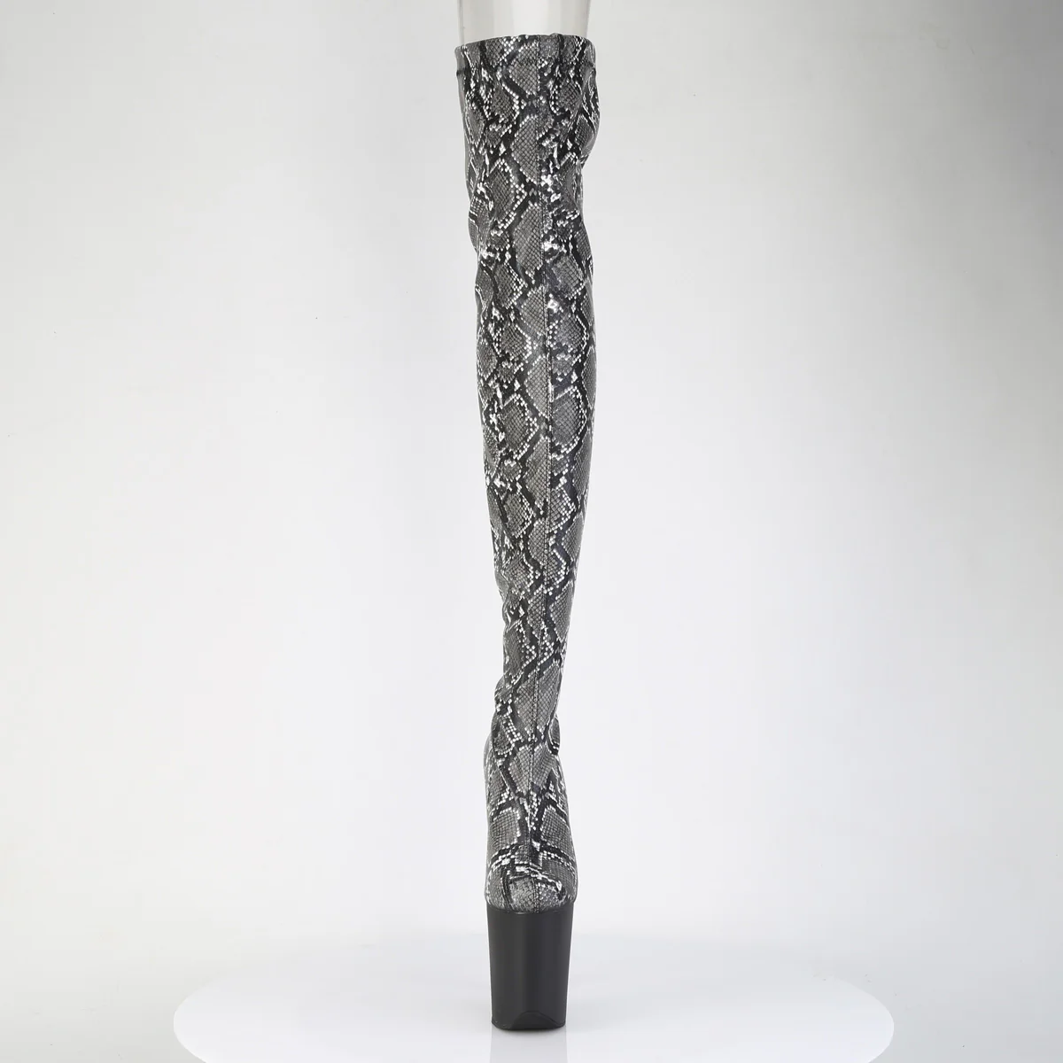 Snake Print 8 Inch Dancer Platform Thigh High boots - Pleaser FLAMINGO-3008SP-BT - Image 2