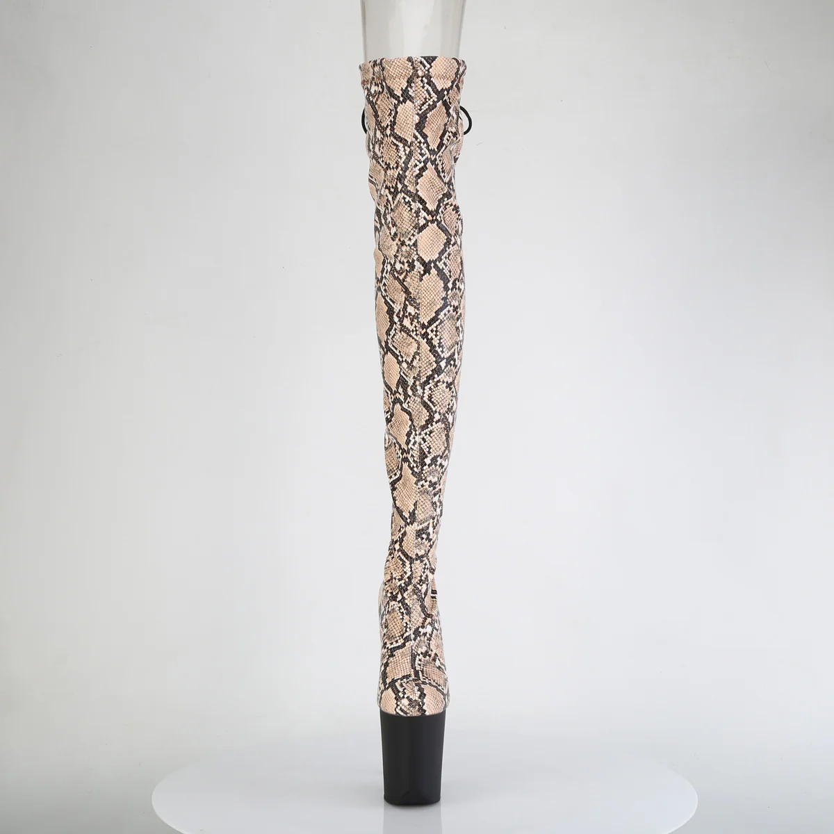 Tan 8 Inch Pole Dance Thigh High boots - Pleaser FLAMINGO-3008SP-BT - Image 2