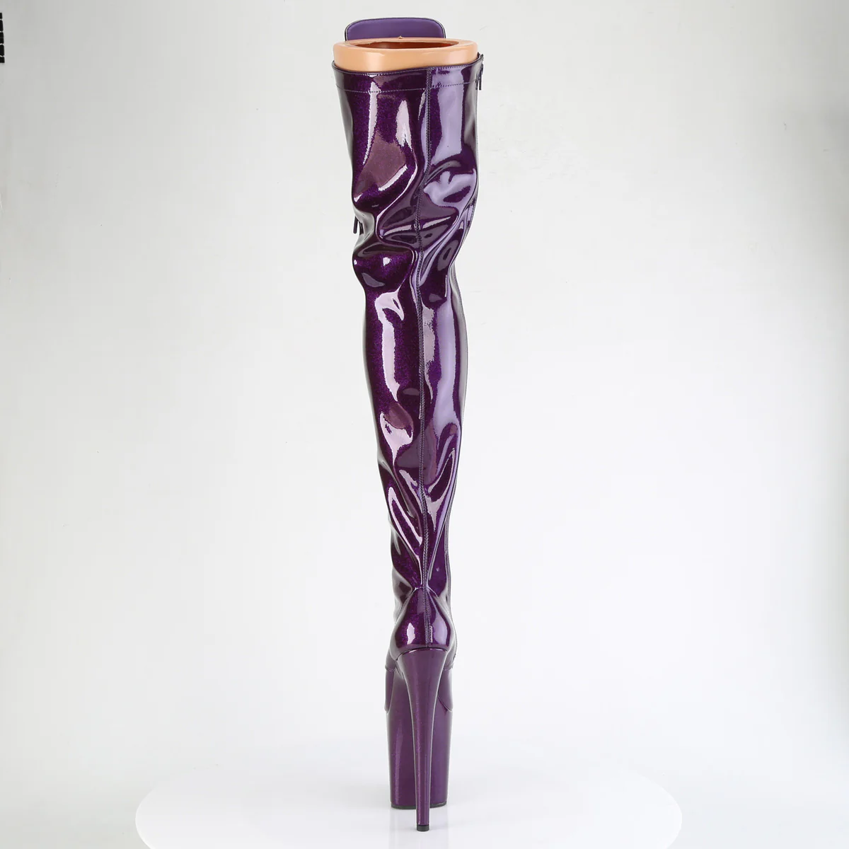 Purple Glitter 8 Inch Strippers Thigh High boots - Pleaser FLAMINGO-3020GP - Image 4