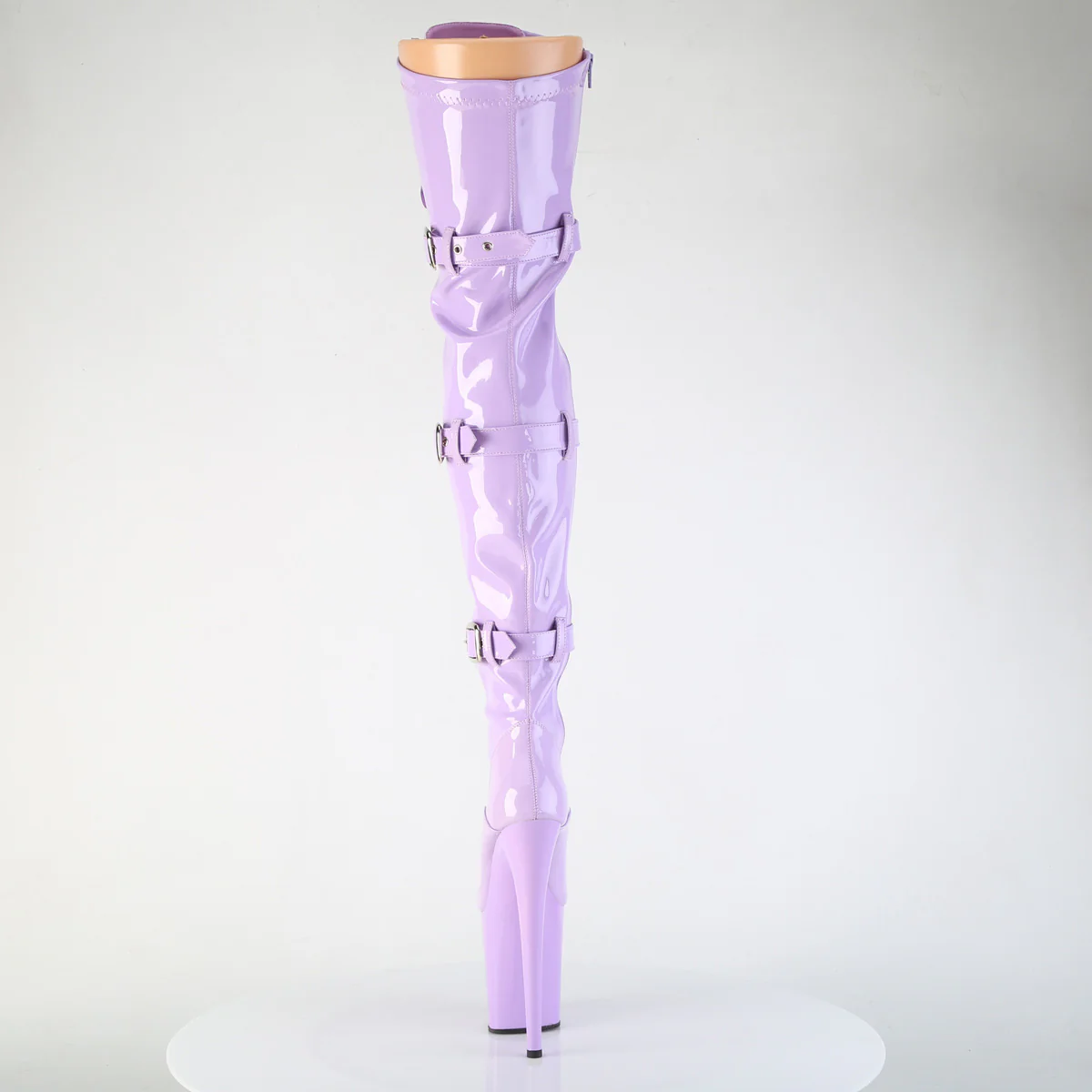 Lavender 8 Inch Dancer Platform Thigh Length Boots -  Pleaser FLAMINGO-3028 - Image 4
