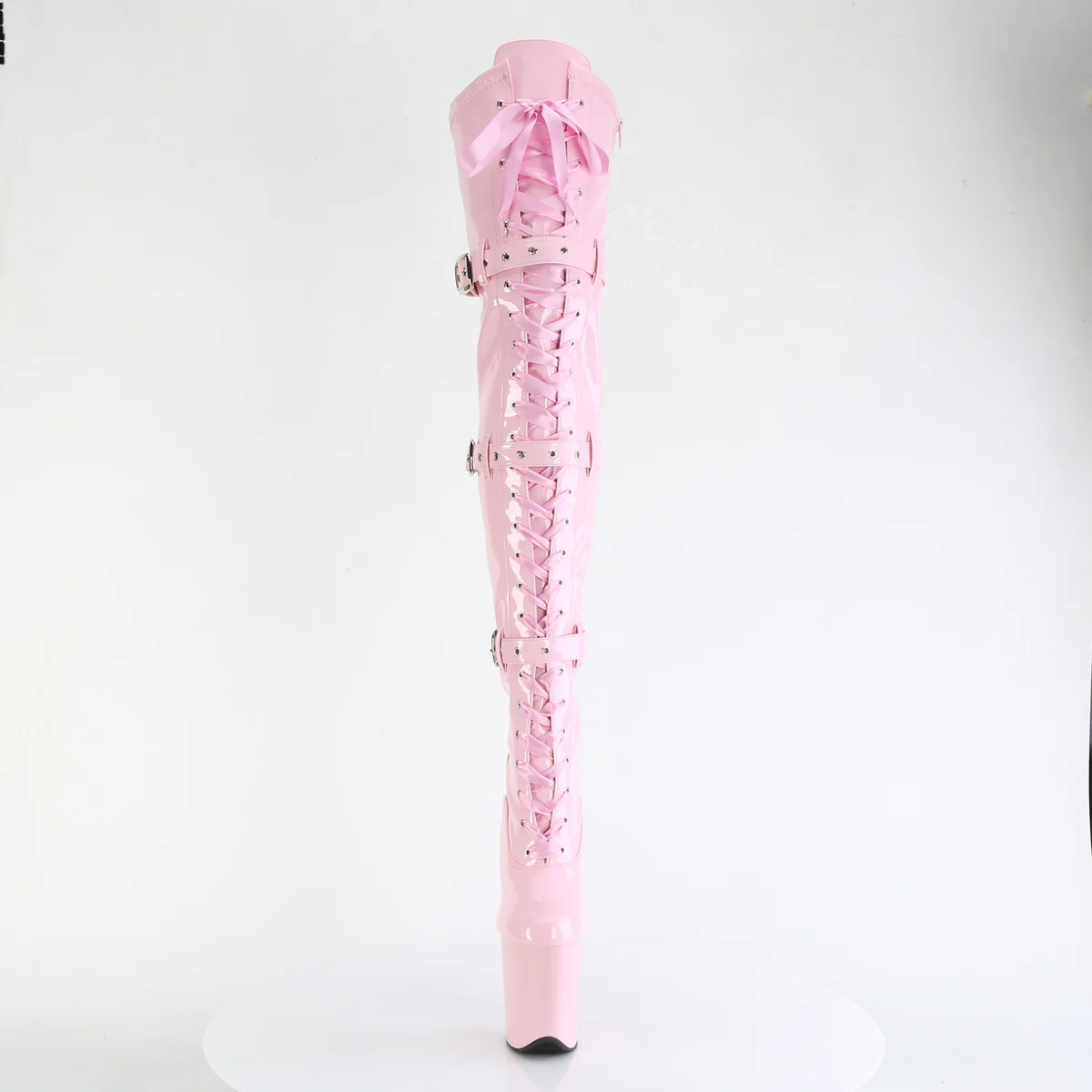 Baby Pink 8 Inch Pole Dance Thigh High boots -  Pleaser FLAMINGO-3028 - Image 2