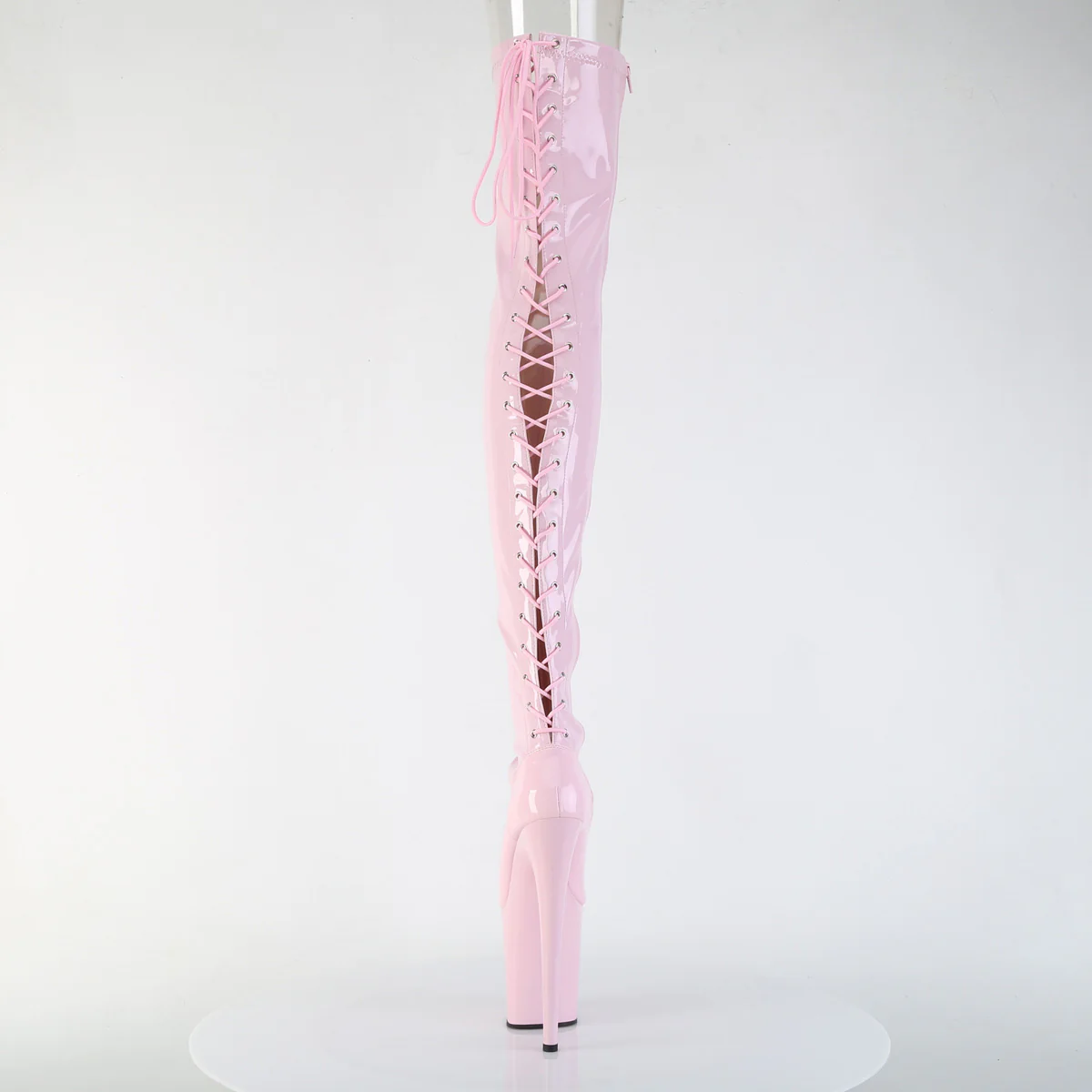 Baby Pink 8 Inch Exotic Dancing Thigh Length Boots - Pleaser FLAMINGO-3850 - Image 4