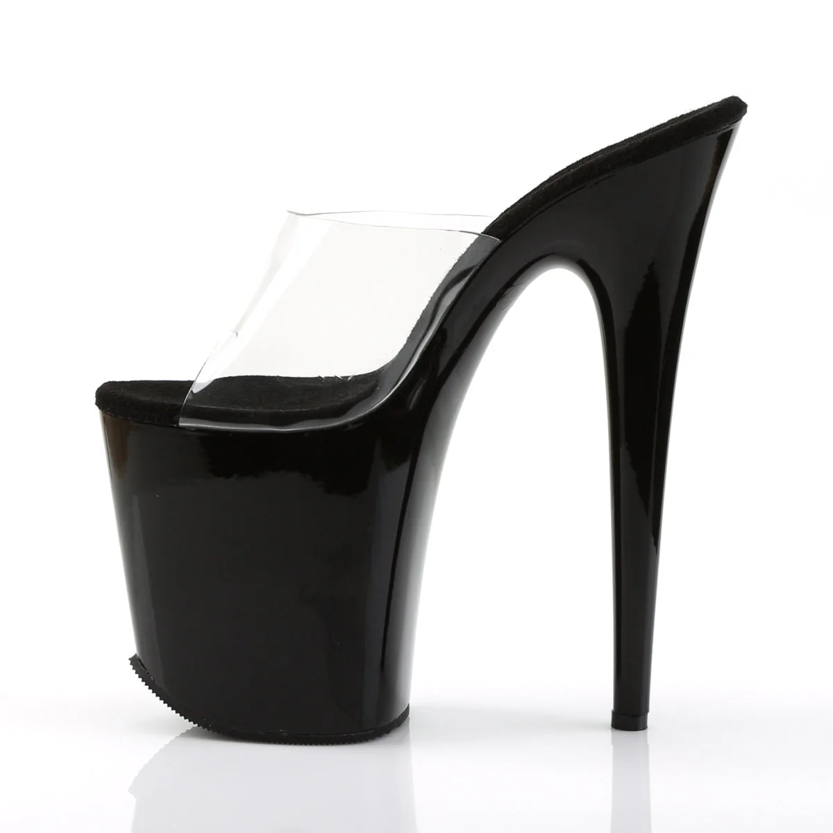 Clear Black 8 Inch Dancer Platform Platform Shoes -  Pleaser FLAMINGO-801 - Image 3