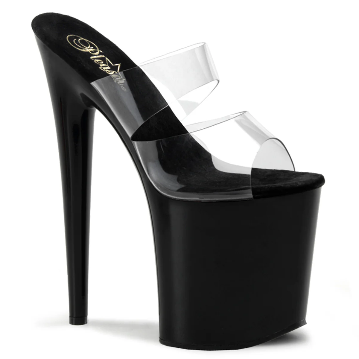 Clear Black 8 Inch Exotic Dancing Platform Shoes -  Pleaser FLAMINGO-802