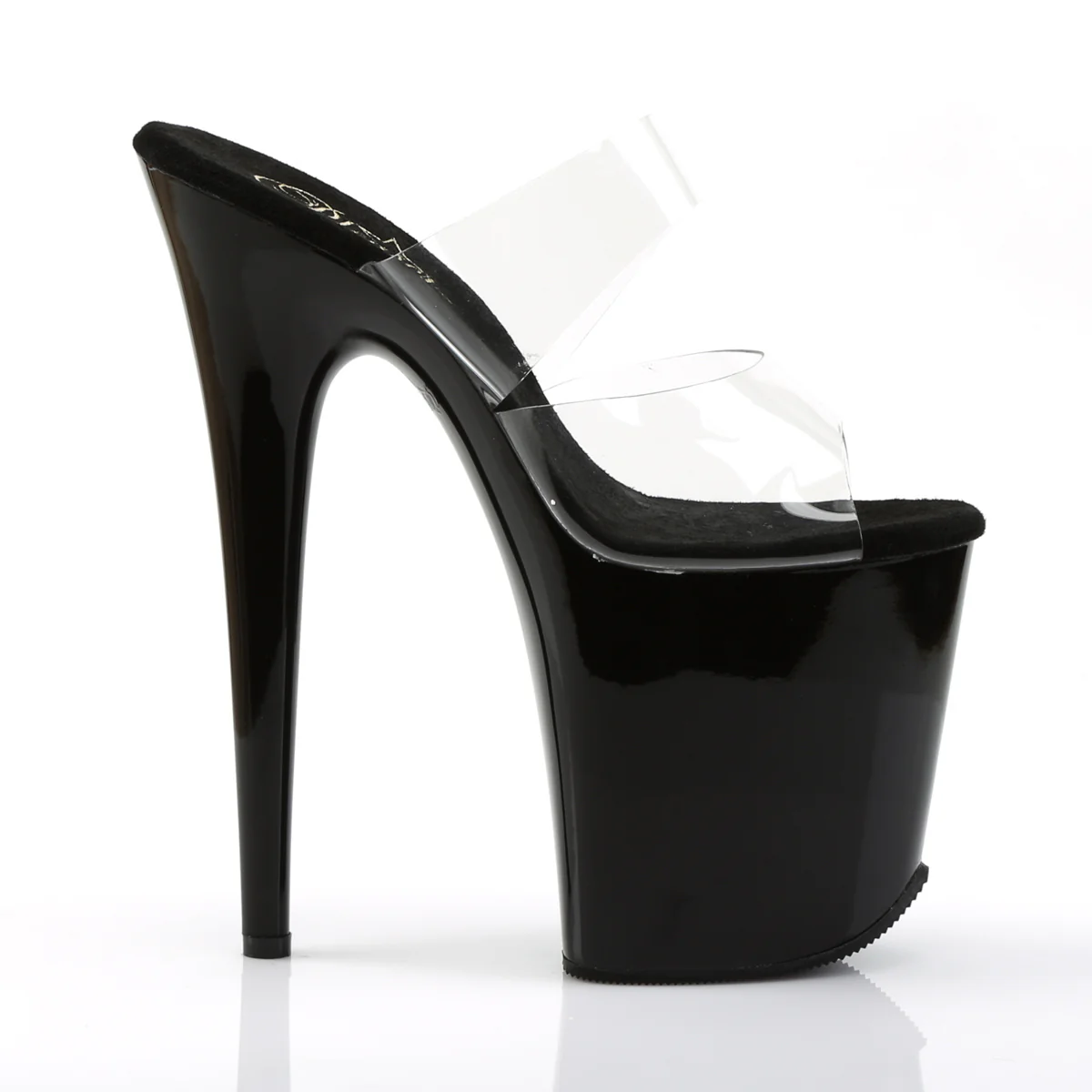 Clear Black 8 Inch Exotic Dancing Platform Shoes -  Pleaser FLAMINGO-802 - Image 5