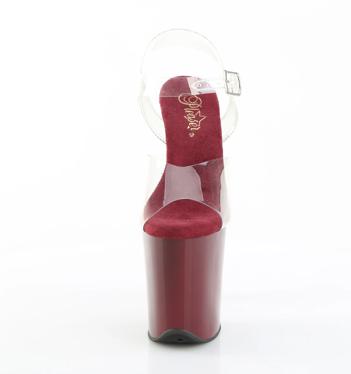 Burgundy 8 Inch Pole Dance Platform Shoes -  Pleaser FLAMINGO-808 - Image 3