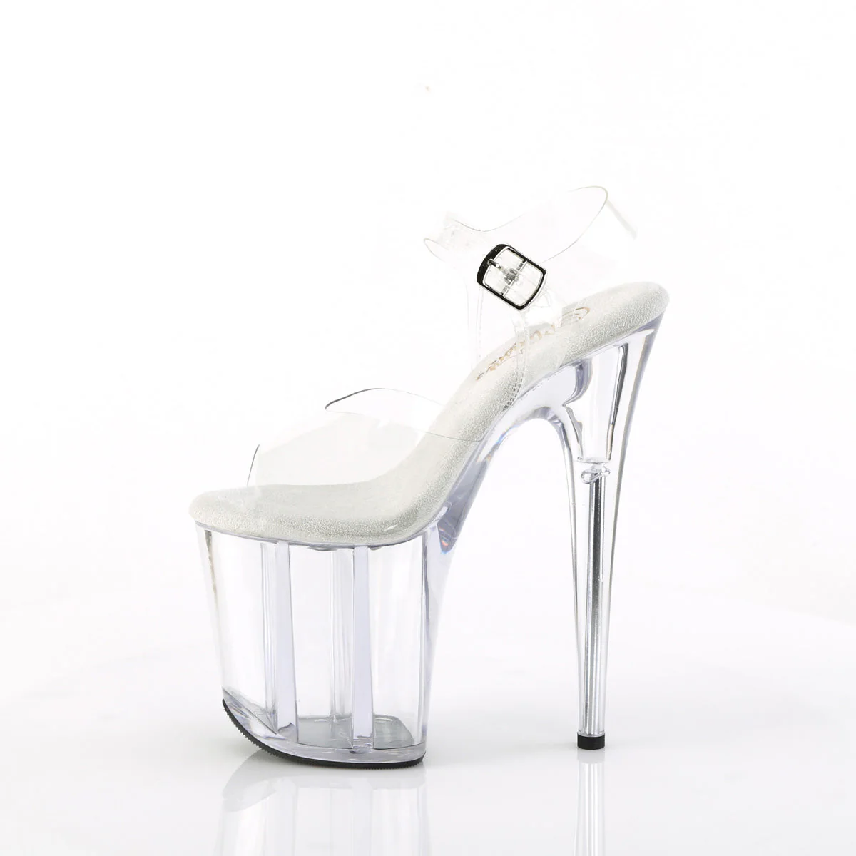 FLAMINGO-808 Pleaser 8" Heel Clear/Clr Platforms (Exotic Dancing) - Image 3