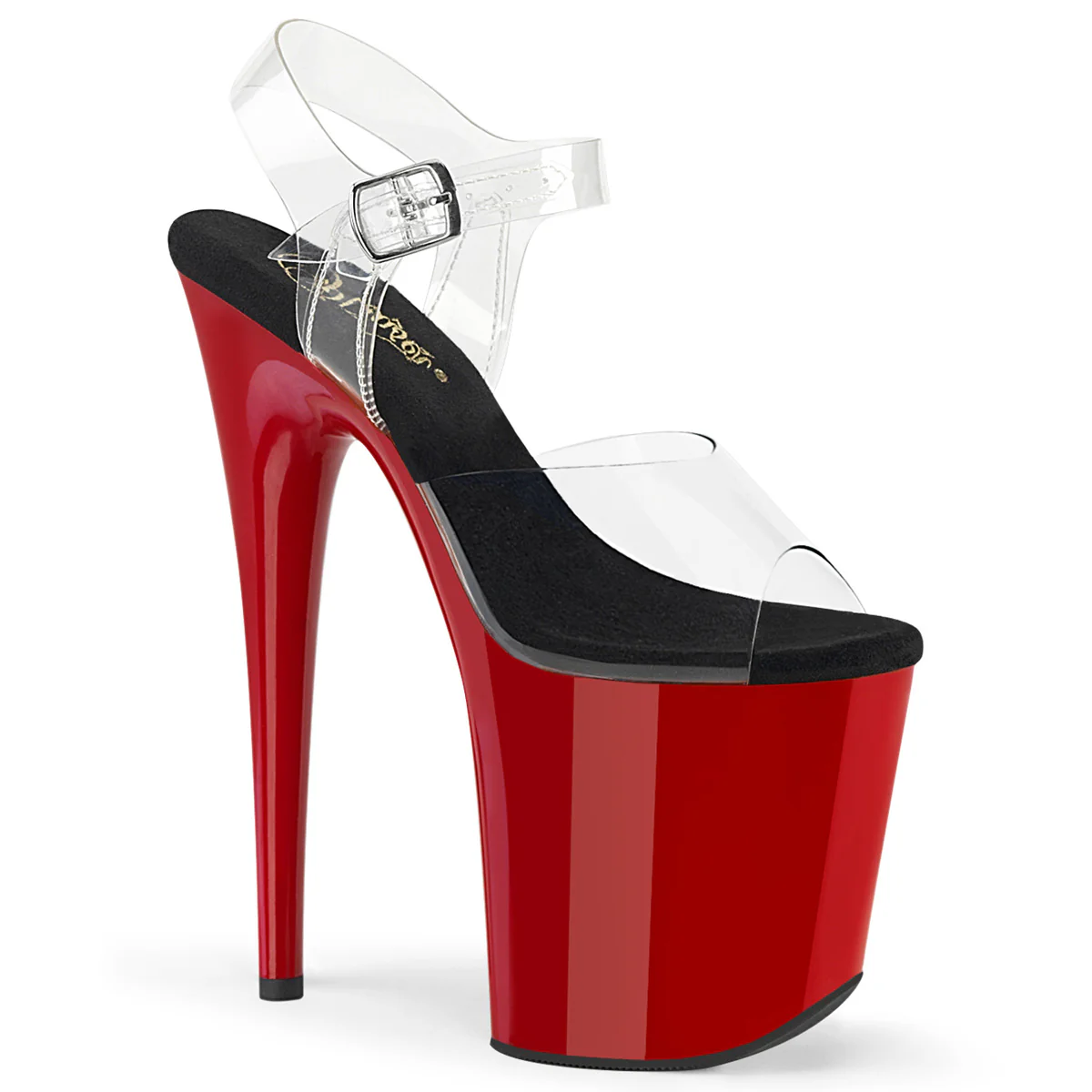 Black 8 Inch Pole Dancing Platform Shoes - Pleaser FLAMINGO-808