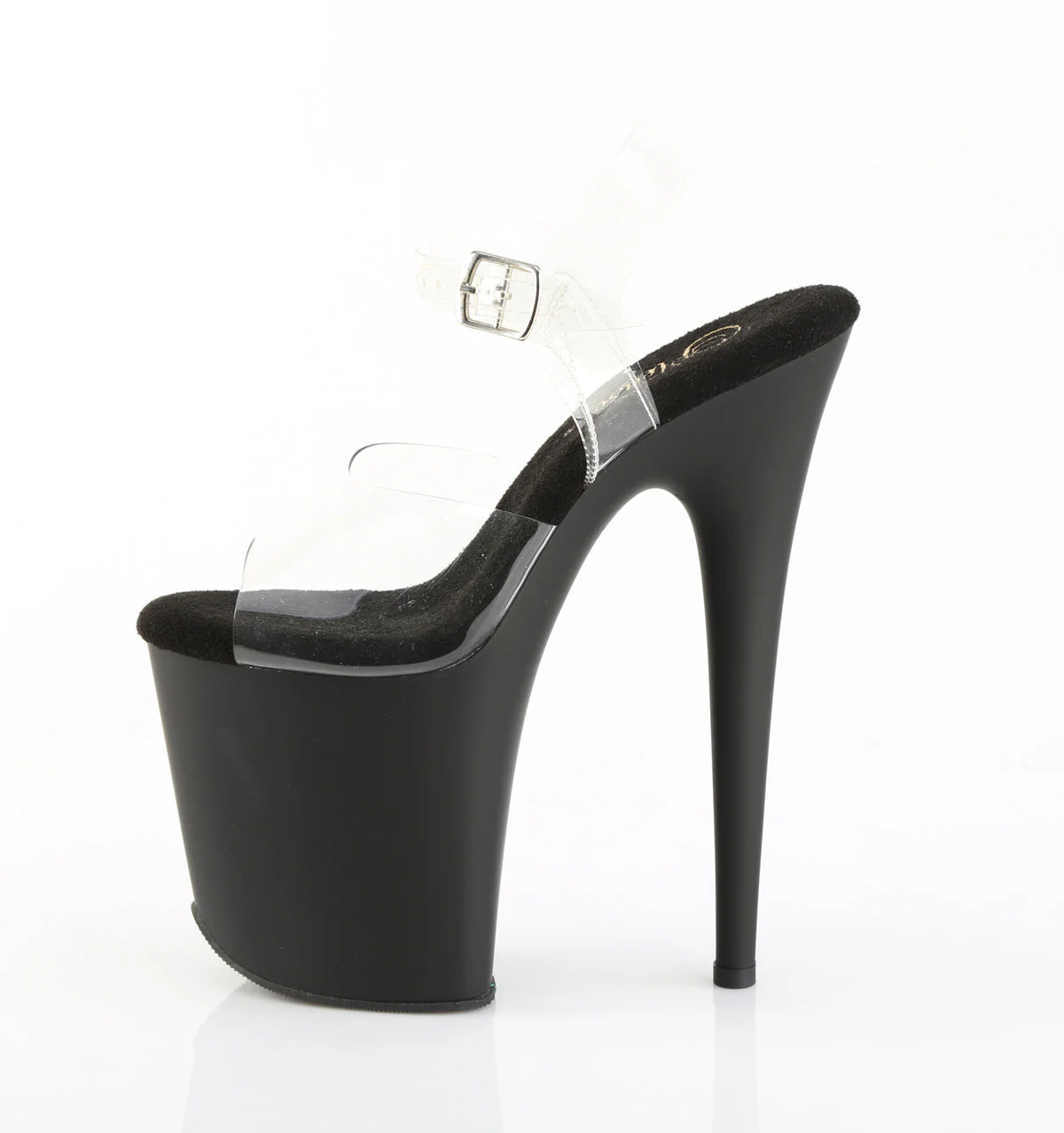 Clear Black 8 Inch Exotic Dancer Platform Shoes -  Pleaser FLAMINGO-808 - Image 3