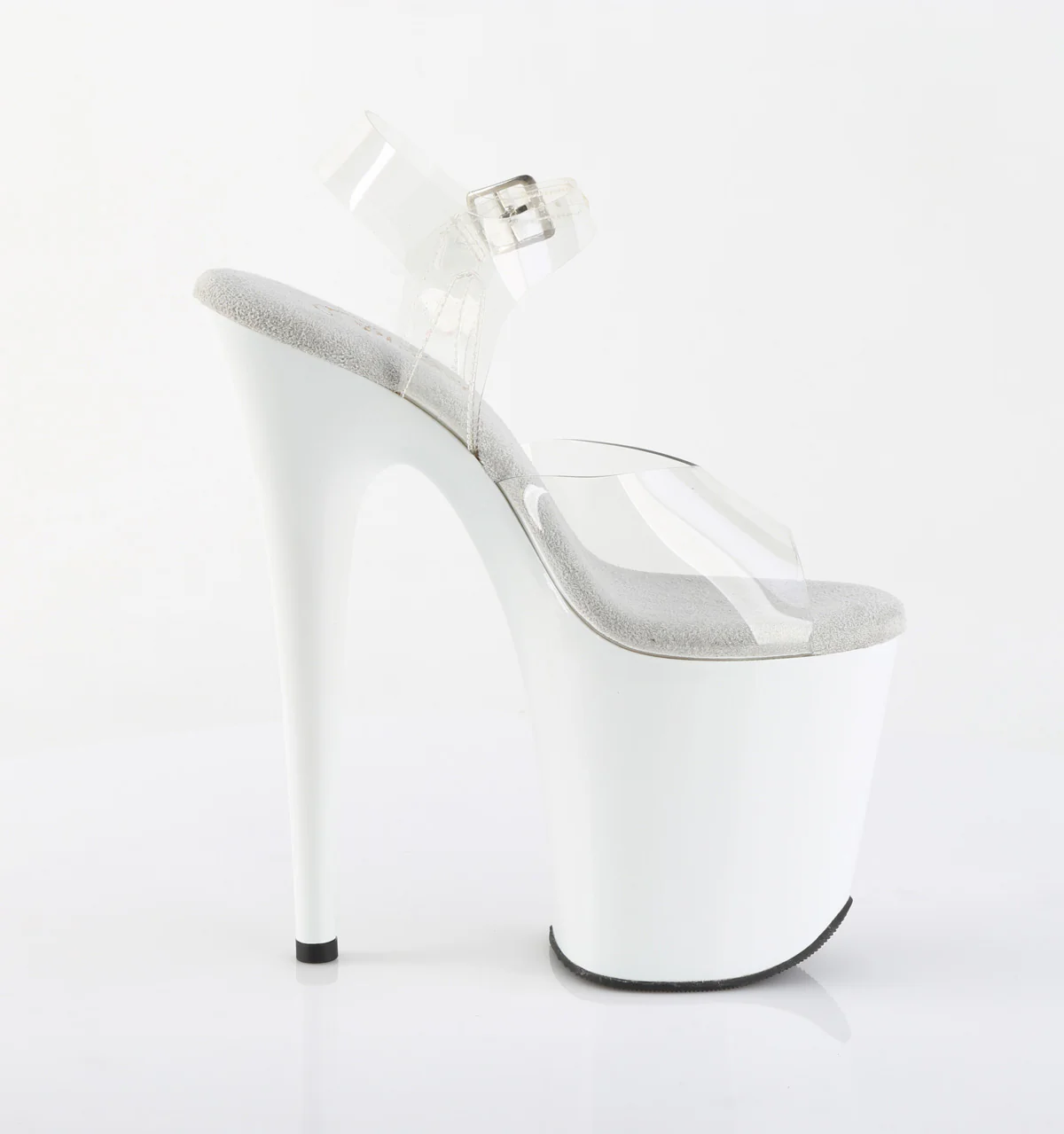 White 8 Inch Pole Dancing Platform Shoes -  Pleaser FLAMINGO-808 - Image 5